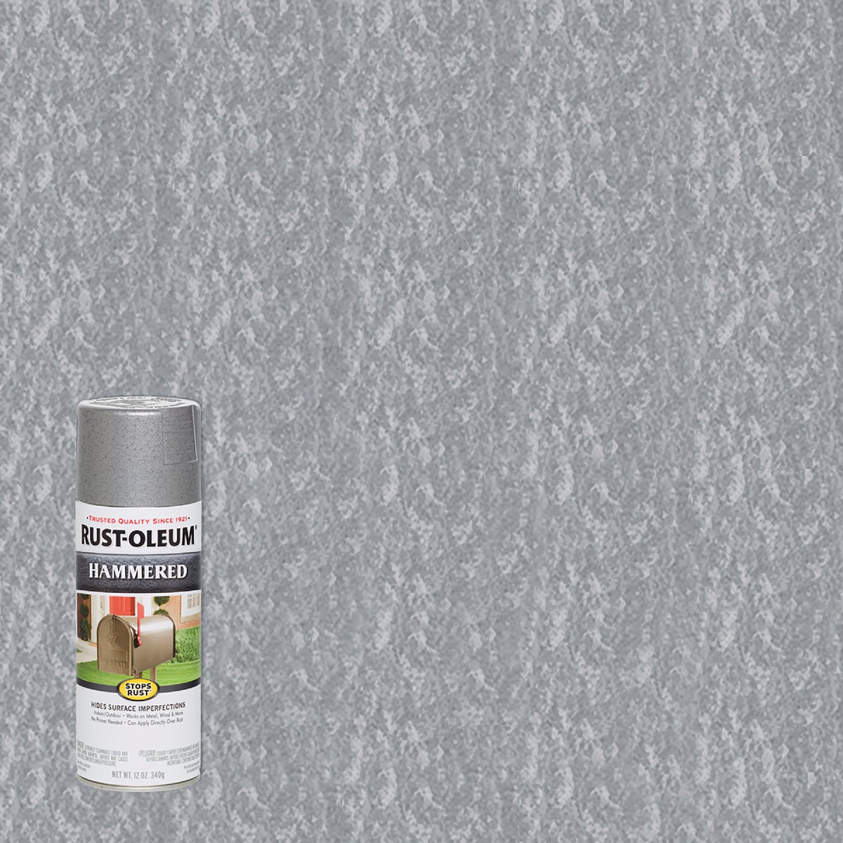 Rust-Oleum Stops Rust Silver Metallic 12 Oz. Hammered Finish Spray Paint