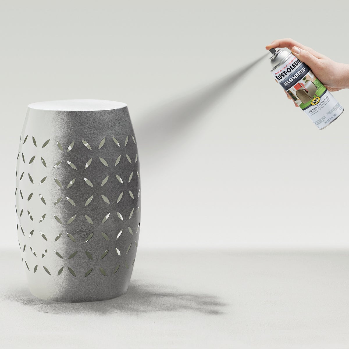 Rust-Oleum Stops Rust Gray Metallic 12 Oz. Hammered Finish Spray Paint Image 5