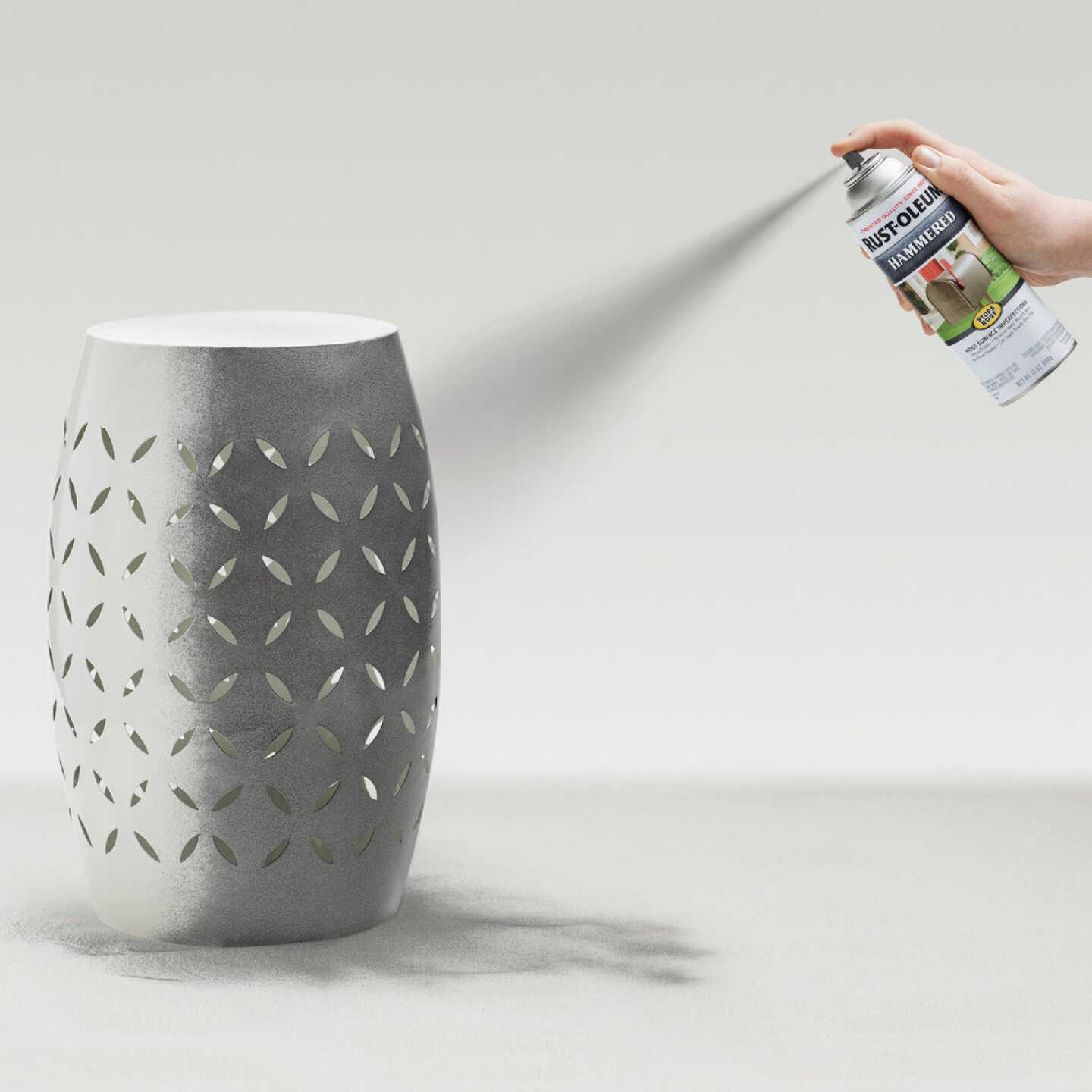 Rust-Oleum Stops Rust Gray Metallic 12 Oz. Hammered Finish Spray Paint Image 5