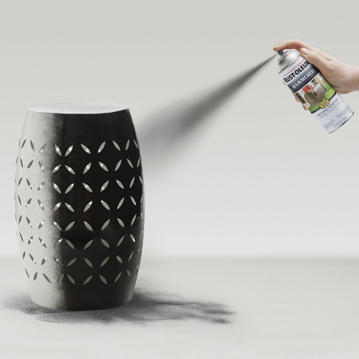 Rust-Oleum Stops Rust Black Metallic 12 Oz. Hammered Finish Spray Paint Image 5