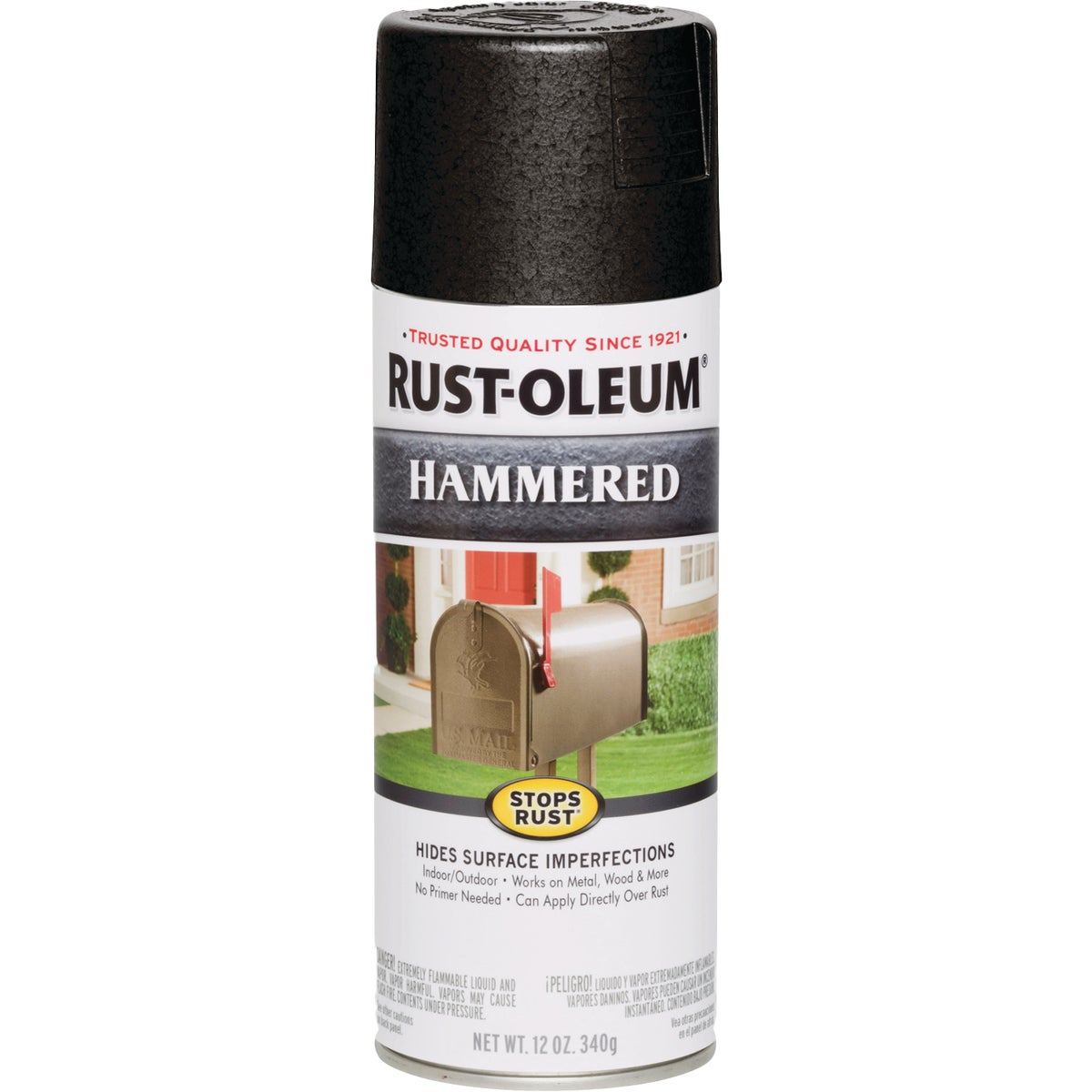 Rust-Oleum Stops Rust Black Metallic 12 Oz. Hammered Finish Spray Paint Image 7