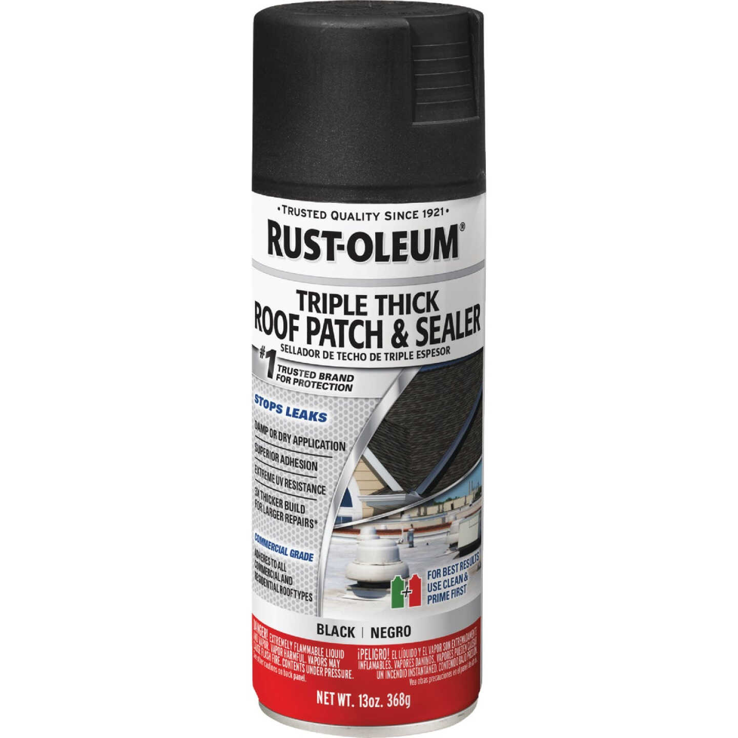 Rust-Oleum 13 Oz. Roofing Triple Thick Roof Patch & Sealer Black Spray Image 5