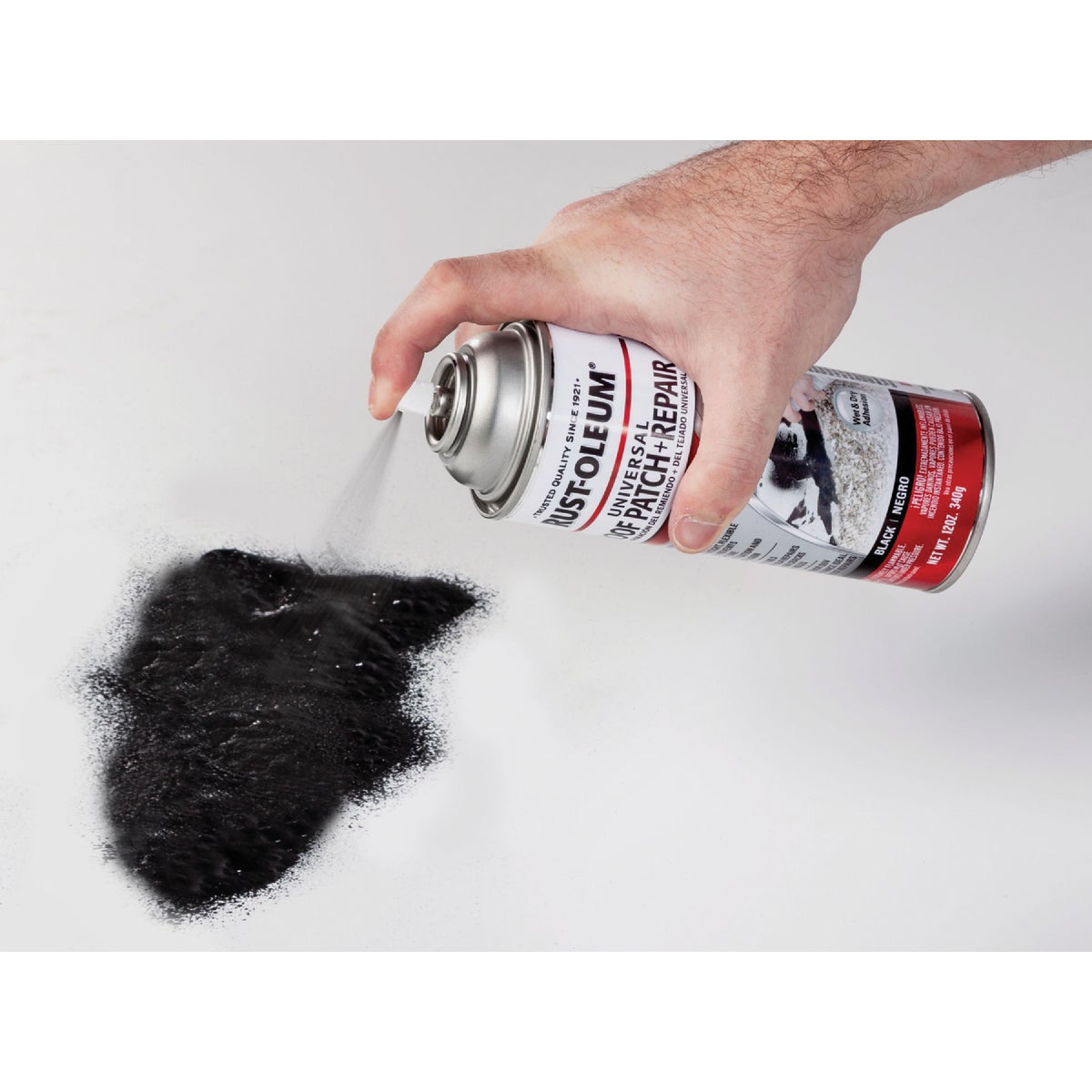 Rust-Oleum 13 Oz. Roofing Triple Thick Roof Patch & Sealer Black Spray Image 4