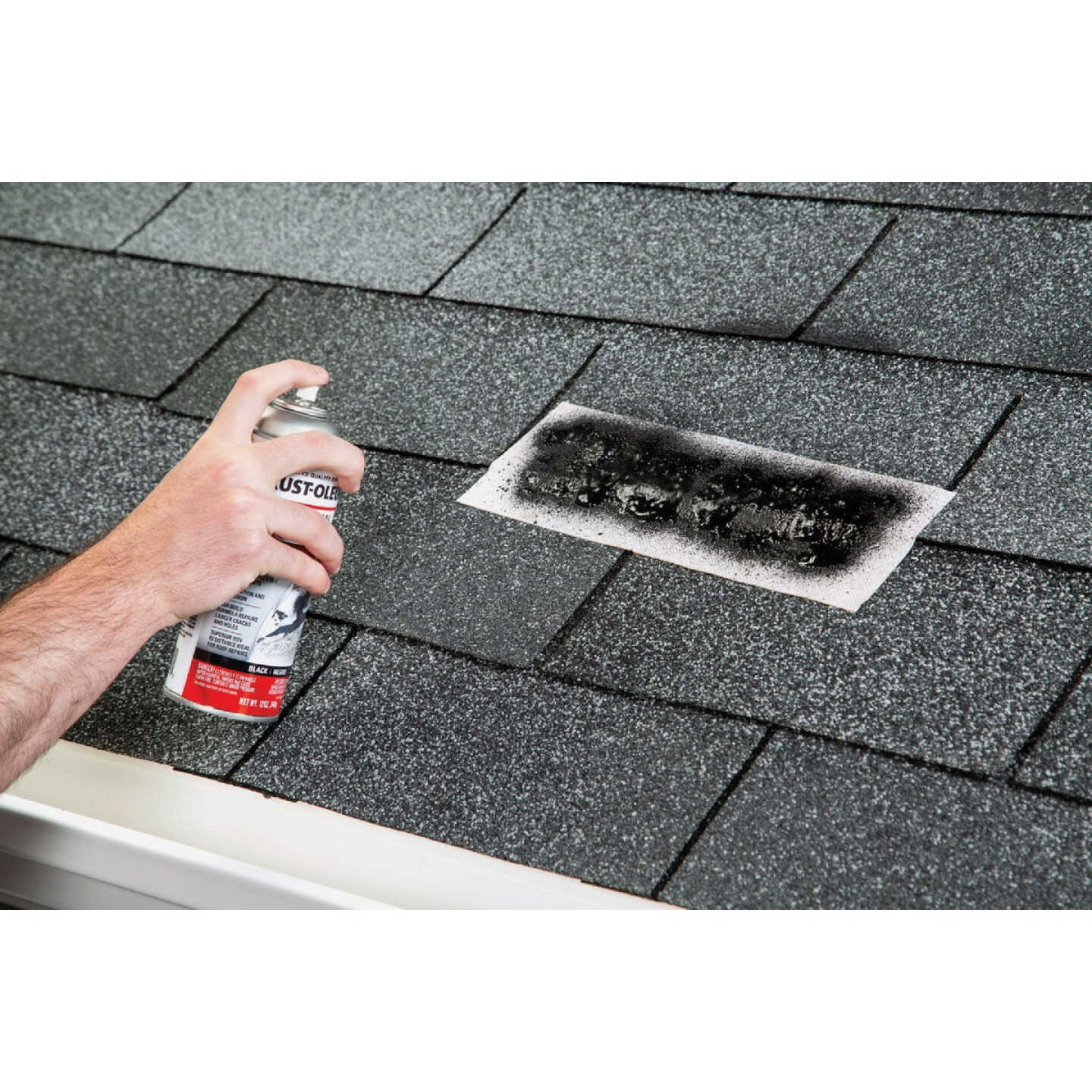 Rust-Oleum 13 Oz. Roofing Triple Thick Roof Patch & Sealer Black Spray Image 2
