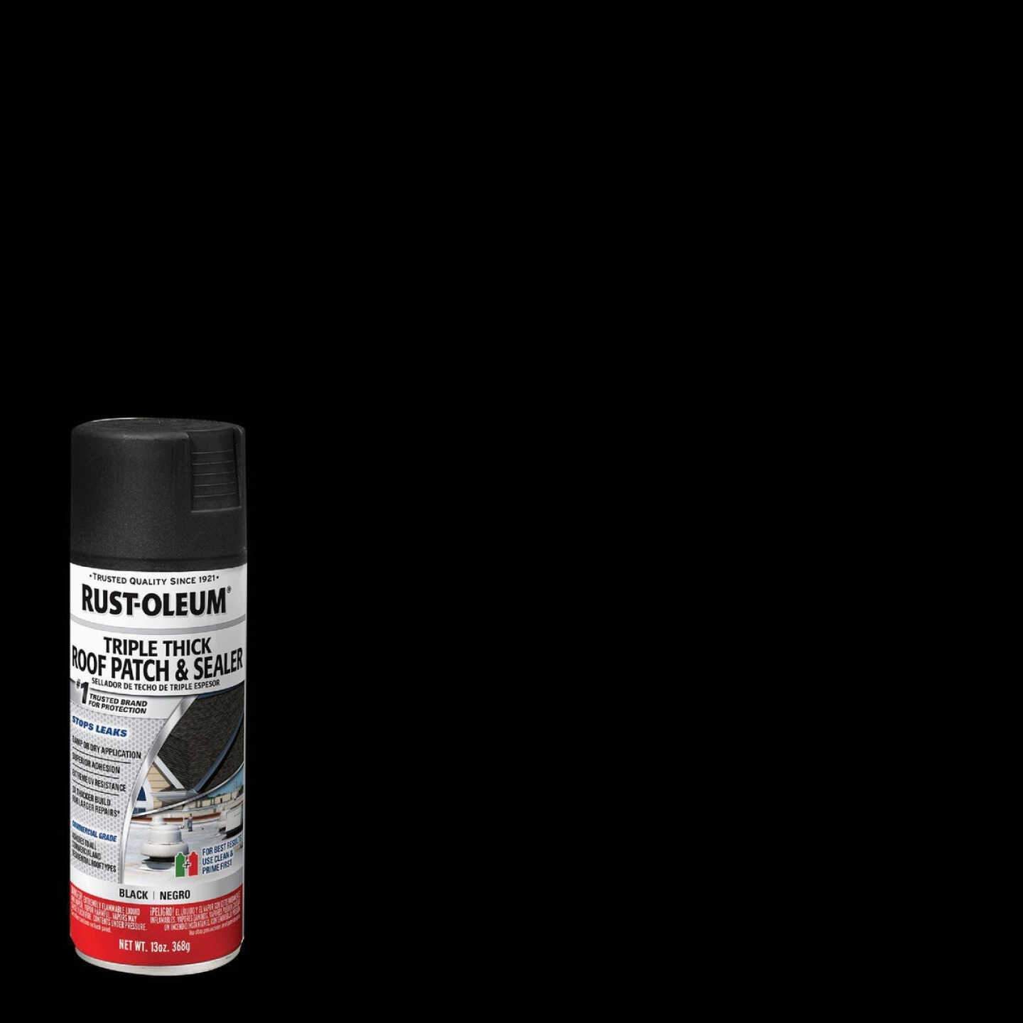 Rust-Oleum 13 Oz. Roofing Triple Thick Roof Patch & Sealer Black Spray Image 1