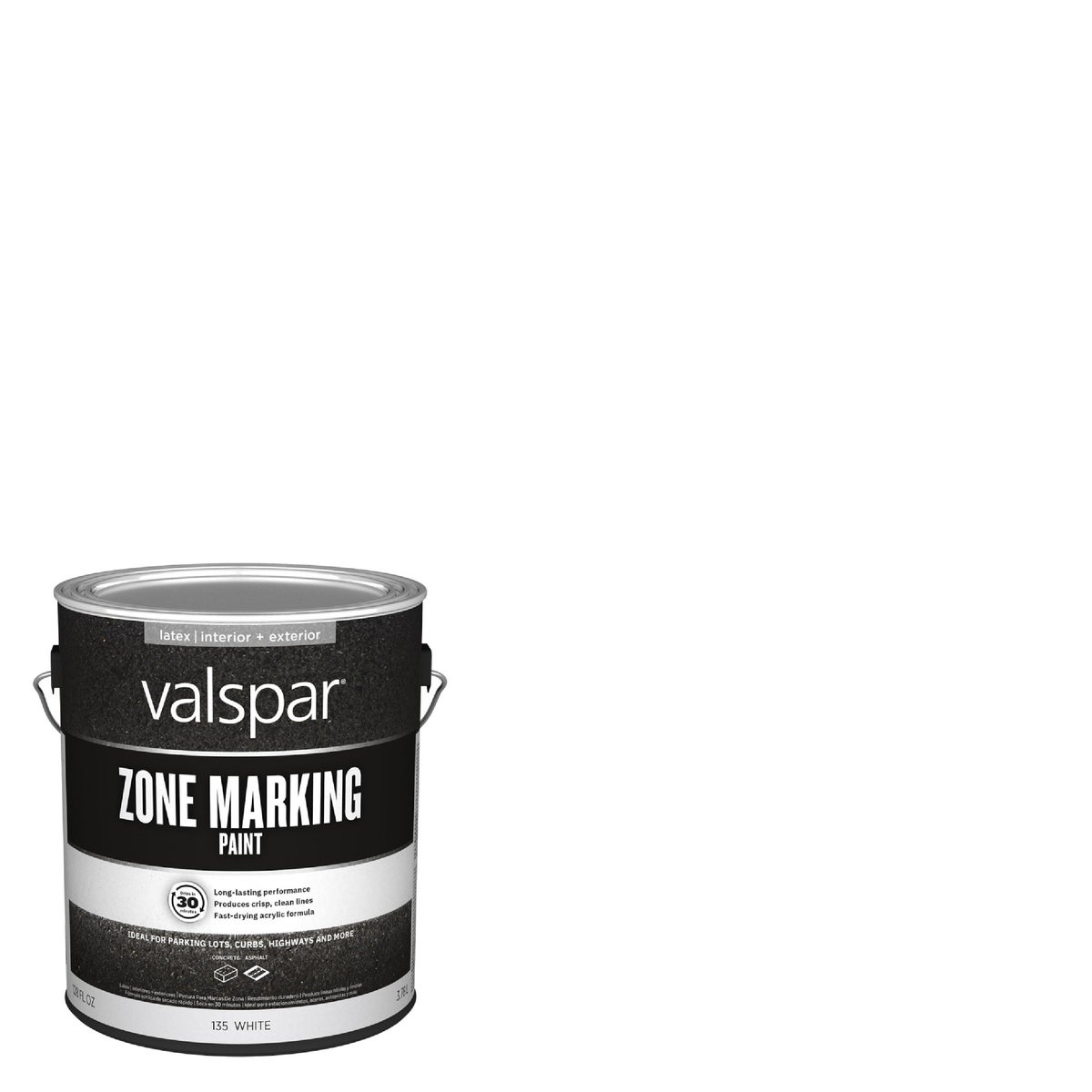 Valspar 1 Gal. White Latex Traffic & Zone Marking Paint