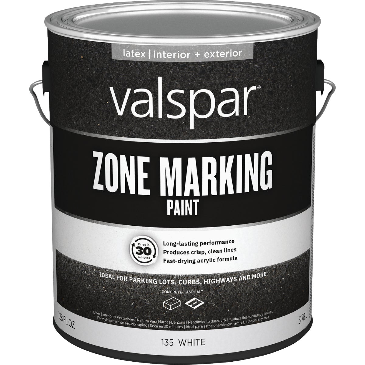 Valspar 1 Gal. White Latex Traffic & Zone Marking Paint Image 2