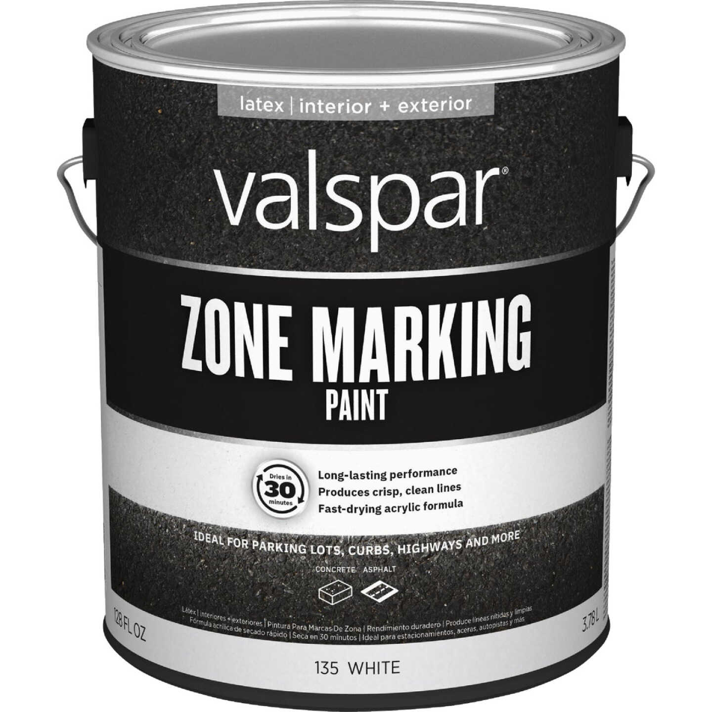 Valspar 1 Gal. White Latex Traffic & Zone Marking Paint Image 2