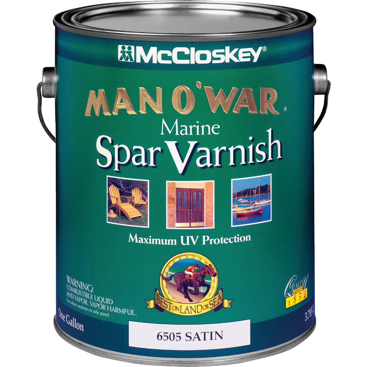 McCloskey Man O'War VOC Satin Spar Interior & Exterior Varnish, Gallon