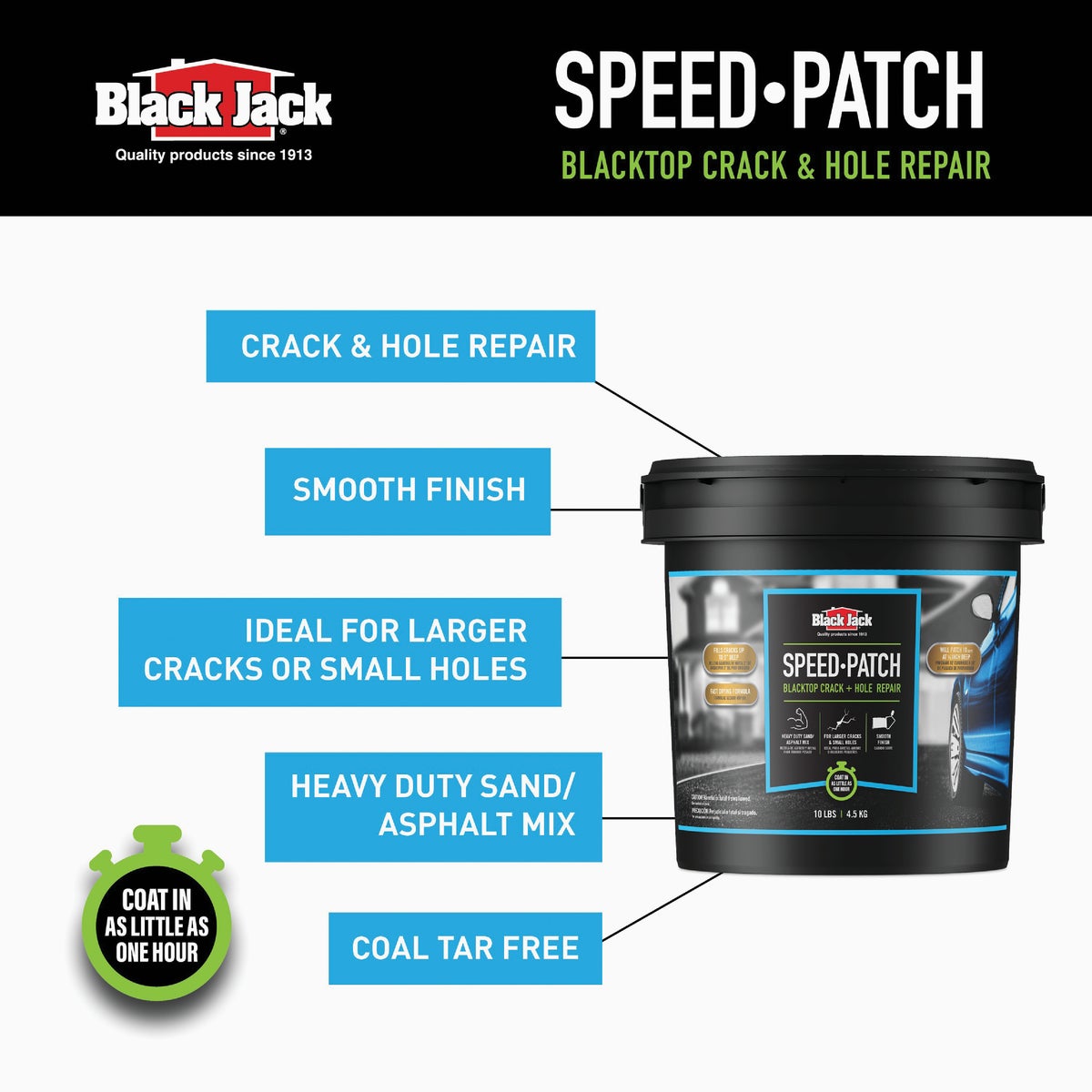 Black Jack Speed-Patch 10 Lb. Blacktop Crack and Hole Repair Image 2