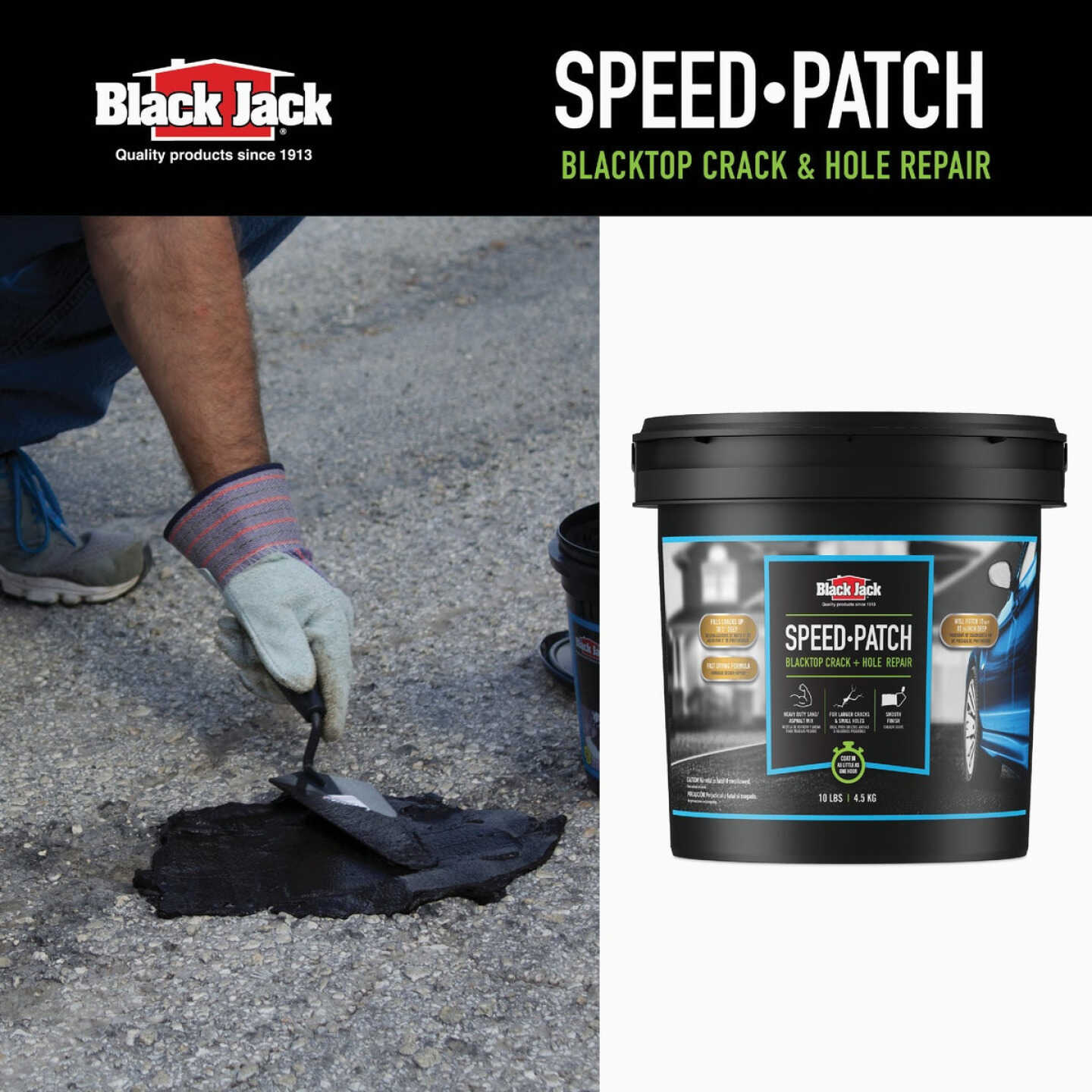 Black Jack Speed-Patch 10 Lb. Blacktop Crack and Hole Repair Image 3