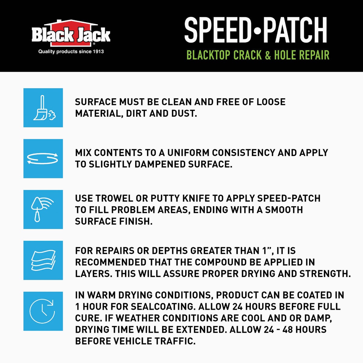 Black Jack Speed-Patch 10 Lb. Blacktop Crack and Hole Repair Image 5