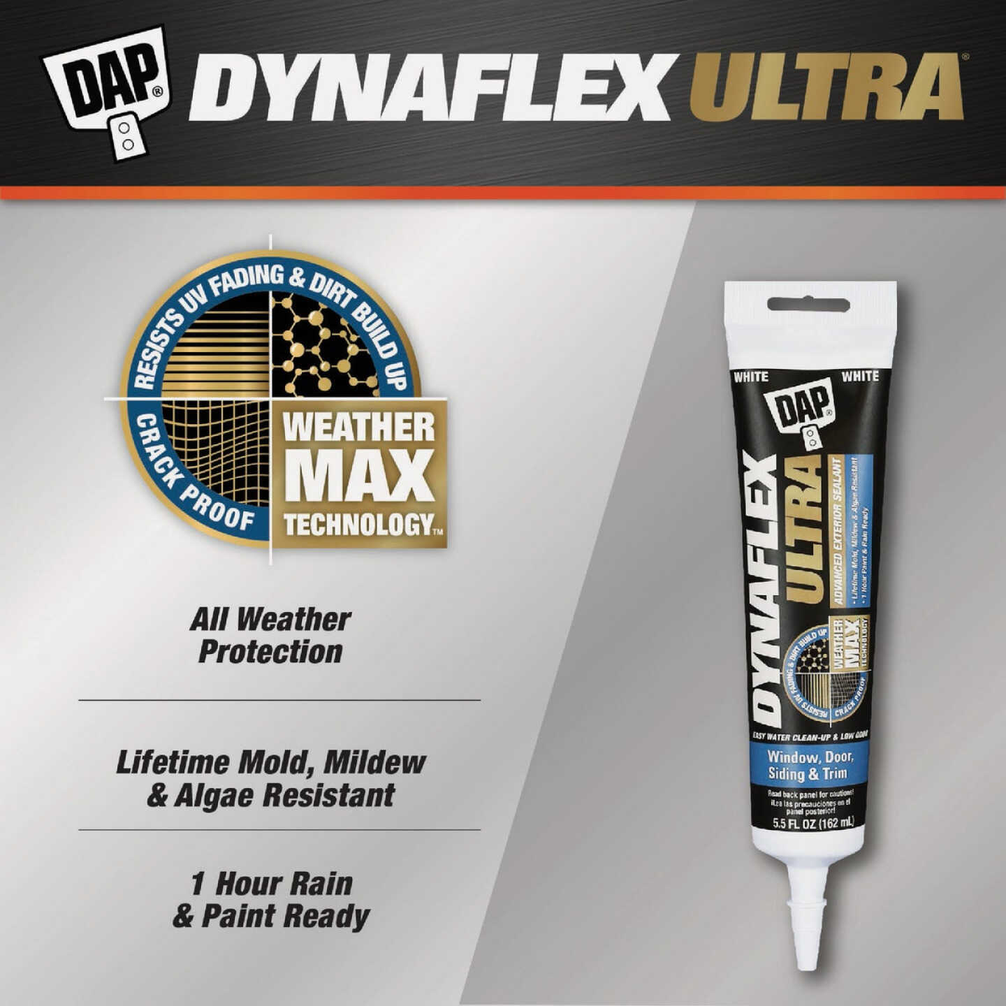 Dap Dynaflex Ultra 5.5 Oz. Clear Advanced Exterior Sealant for Window, Door & Siding Image 2
