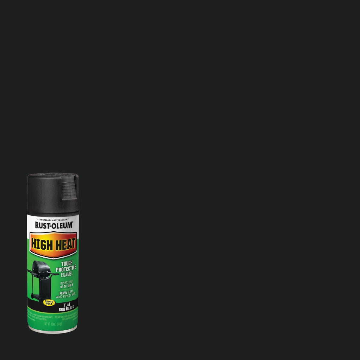 Rust-Oleum Black Flat 12 Oz. High Heat Spray Paint