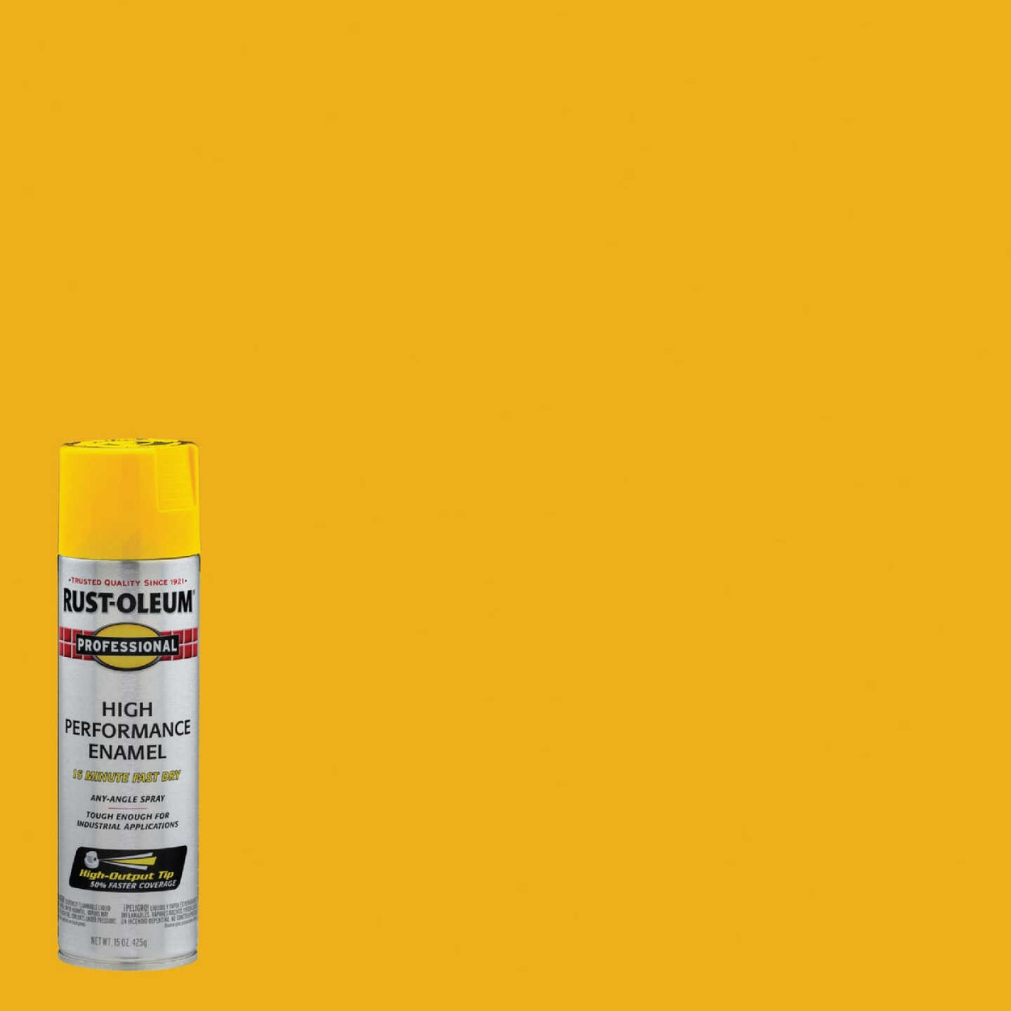 Rust-Oleum Professional 15 Oz. Gloss Industrial Enamel Spray Paint, Safety Yellow Image 1