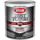Krylon Rust Tough DTM Oil-Based Semi-Gloss Rust Control Enamel, White, 1 Qt. Image 1