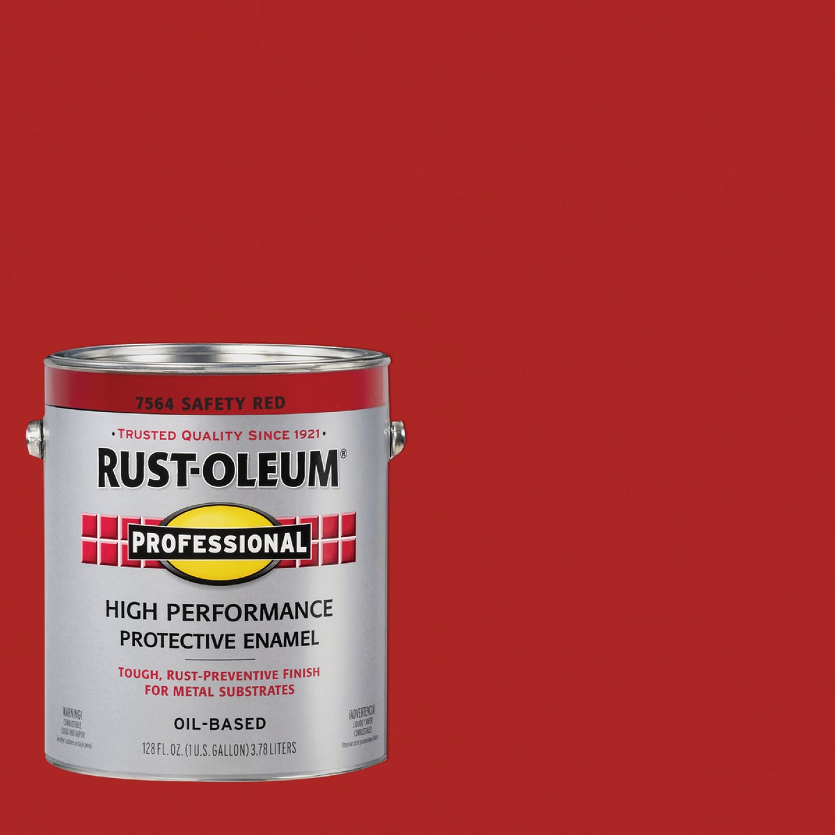 Rust-Oleum Professional DTM Industrial Enamel, Safety Red, 1 Gal.