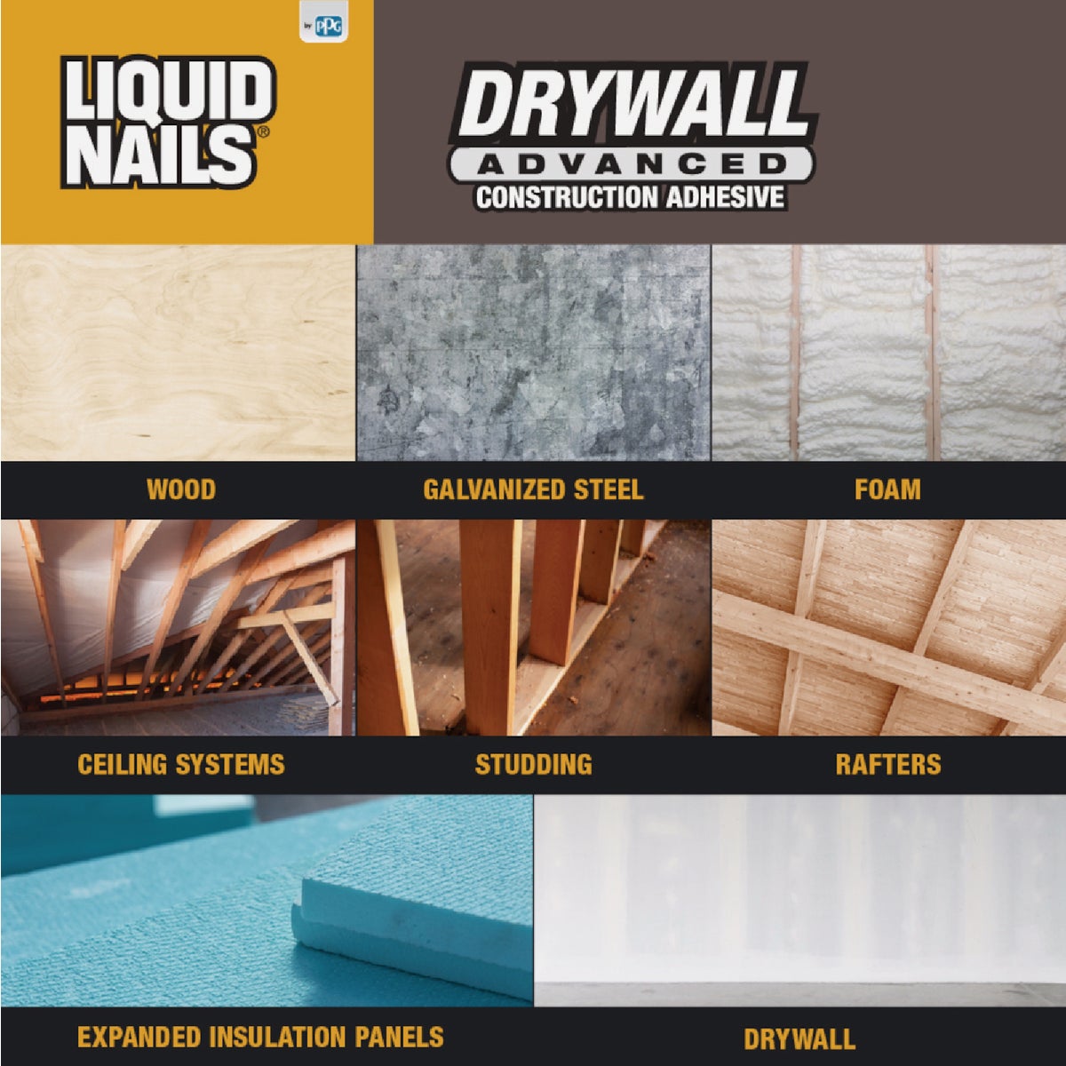 Liquid Nails Drywall Advanced 28 Oz. Low VOC Drywall & Panel Adhesive Image 4