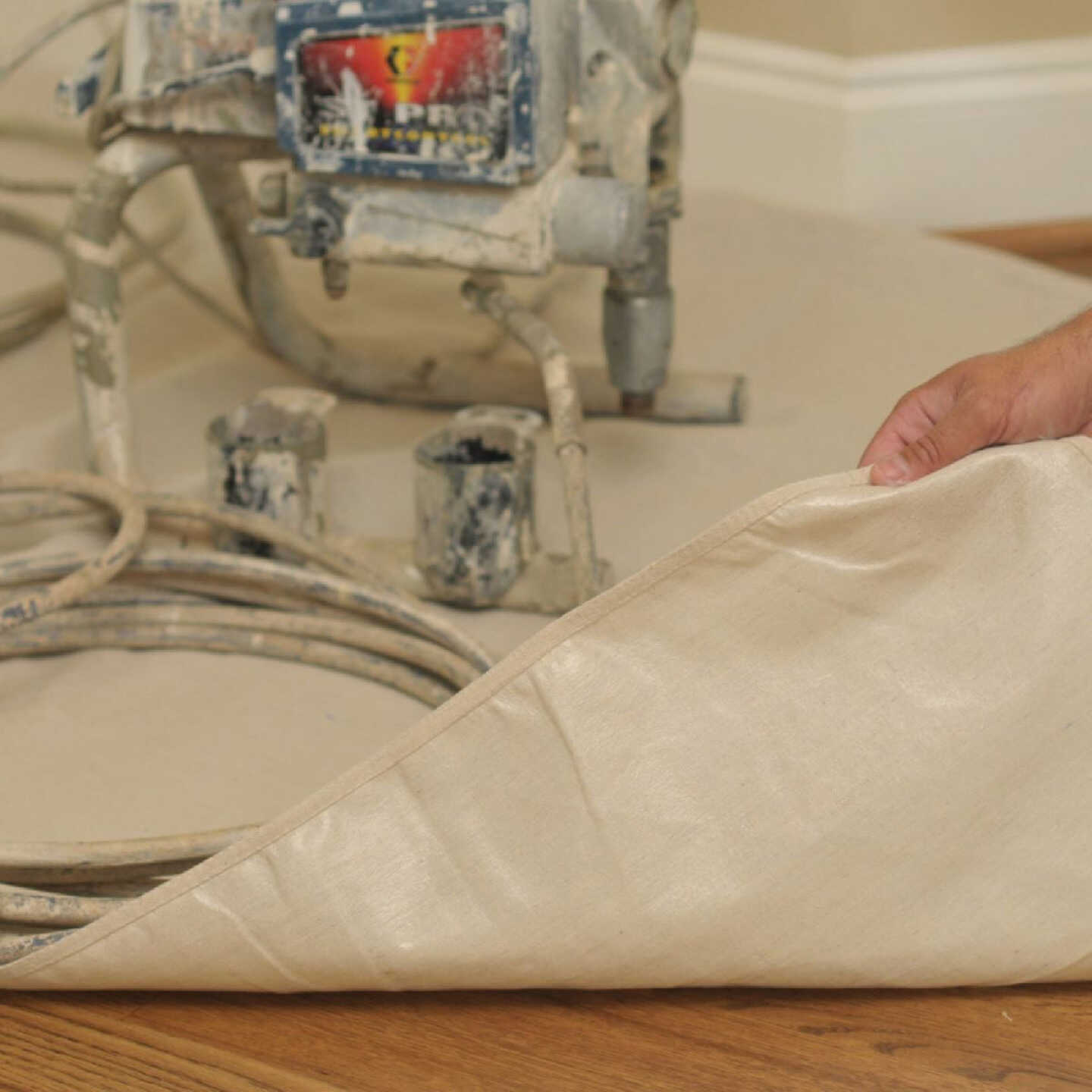 Trimaco Butyl II 5 Ft. x 5 Ft. Canvas Drop Cloth Image 3