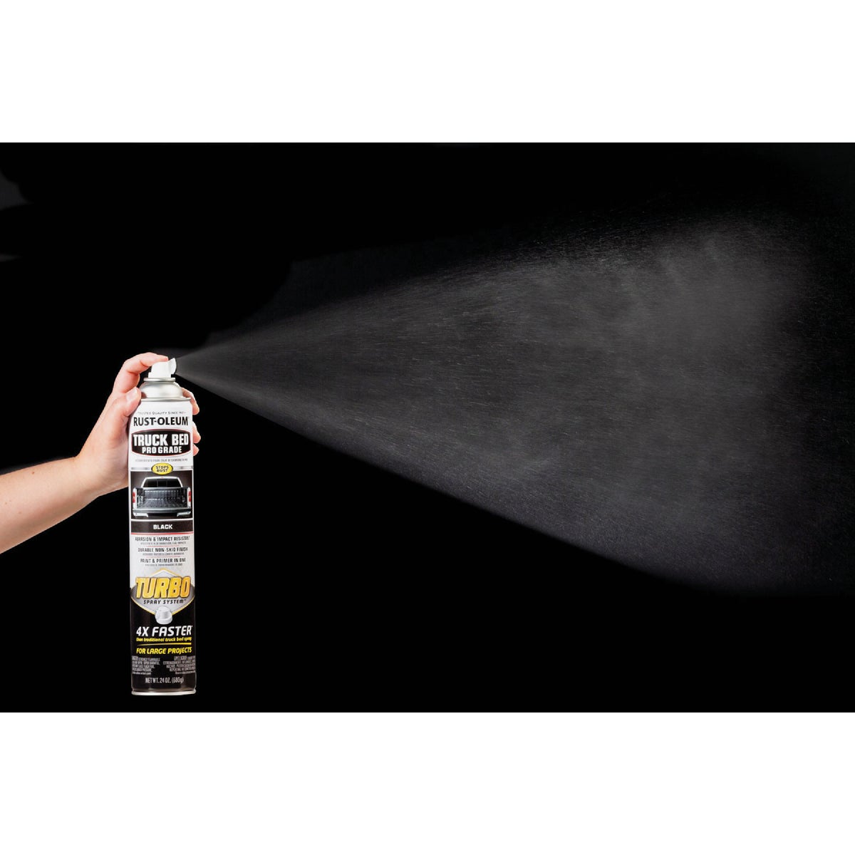 Rust-Oleum Pro Grade Turbo 24 Oz. Black Truck Bed Liner Spray Image 2