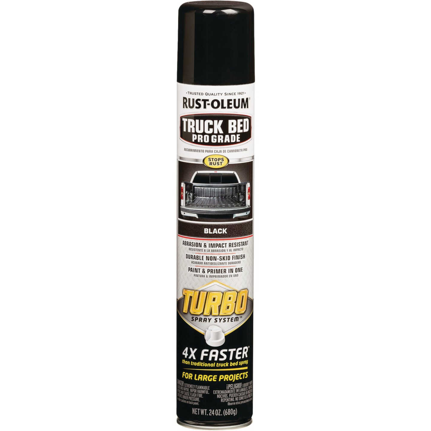 Rust-Oleum Pro Grade Turbo 24 Oz. Black Truck Bed Liner Spray Image 1