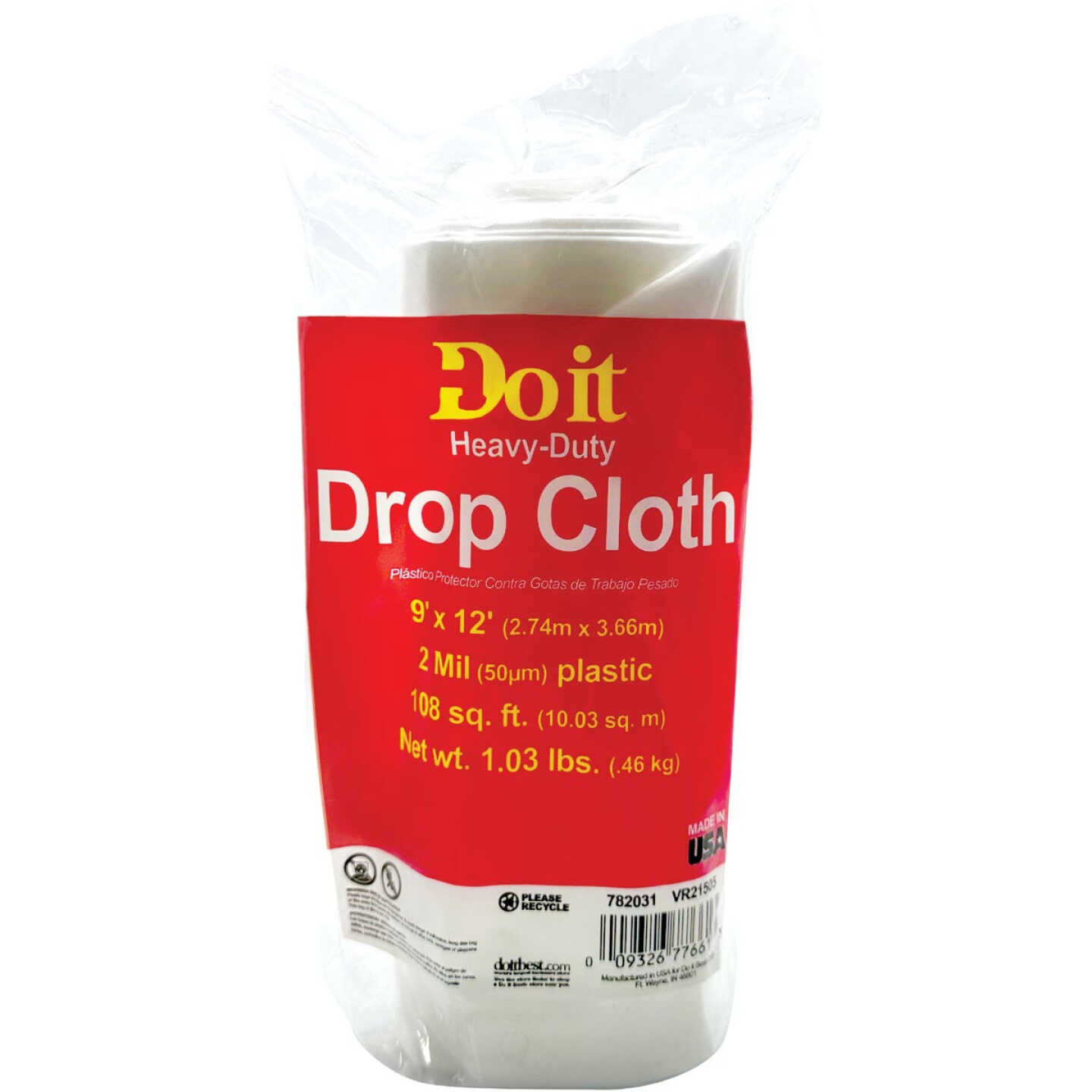 Frost King Plastic 9 Ft. x 12 Ft. 2 mil Drop Cloth Image 1