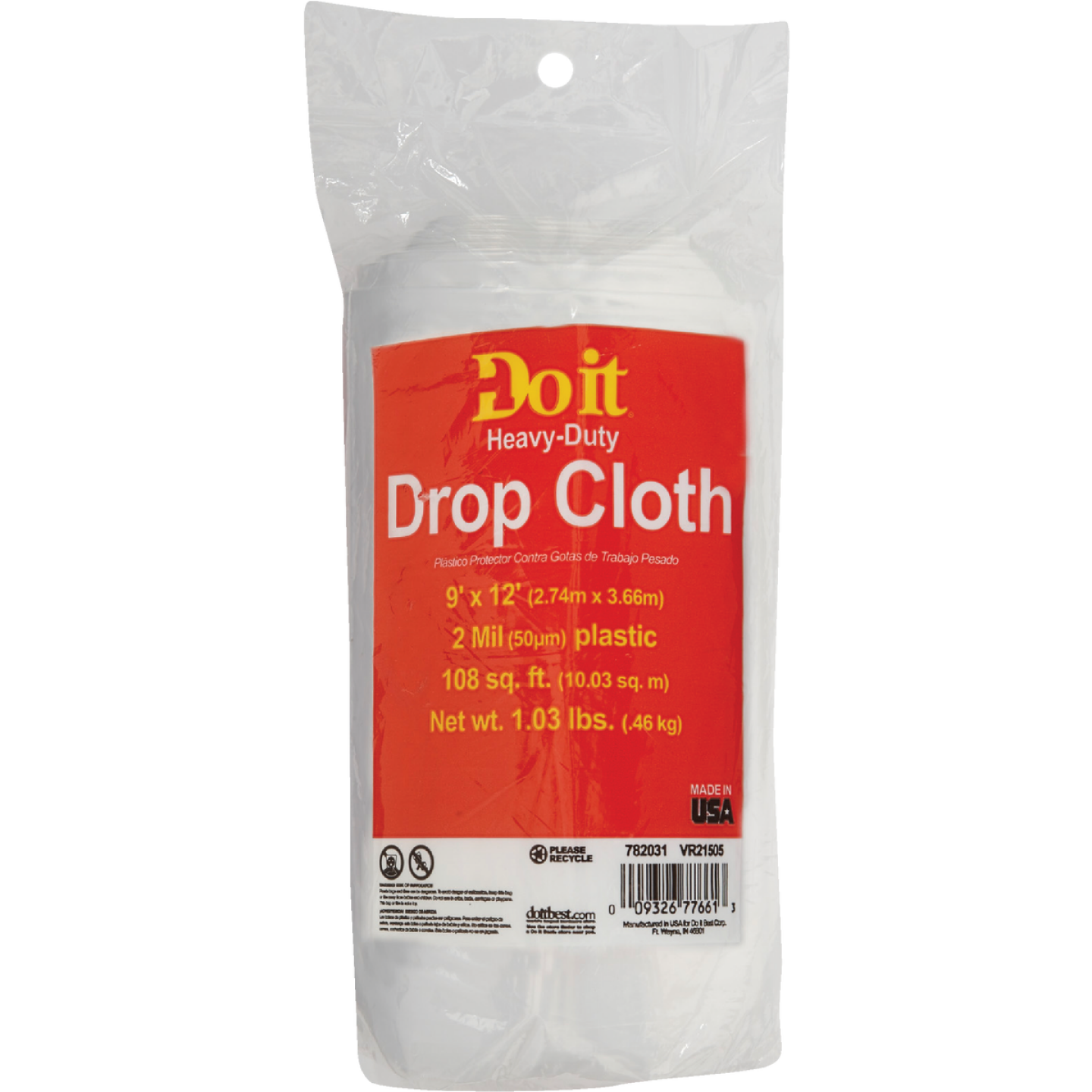 Do it Plastic 9 Ft. x 12 Ft. 2 mil Drop Cloth Image 1