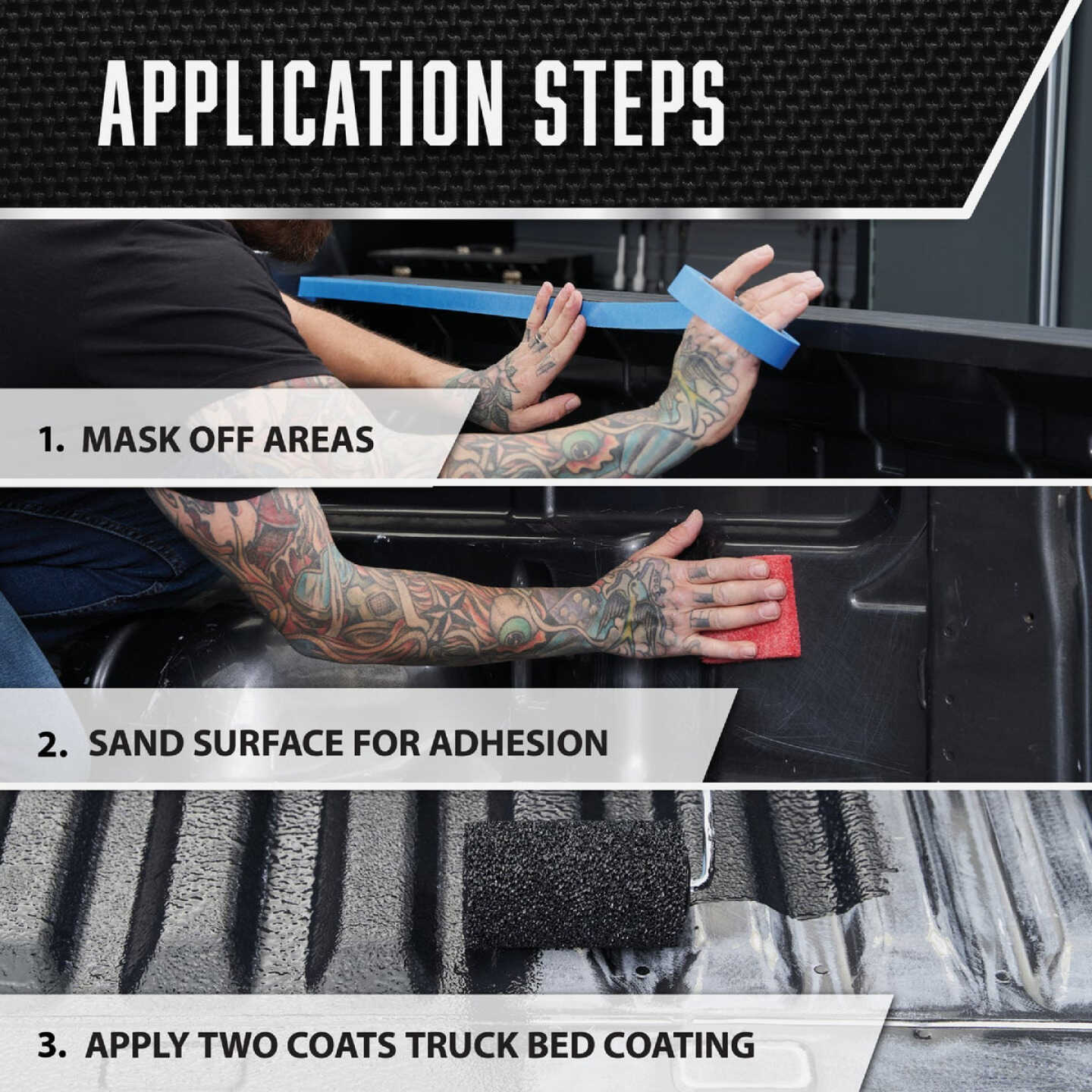 Rust-Oleum Automotive Truck Bed Coating, Quart, Black Image 6