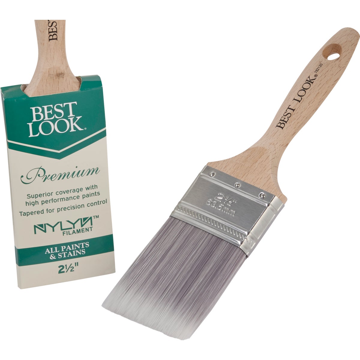 Best Look Premium 2.5 In. Flat Nylyn Paint Brush Image 1