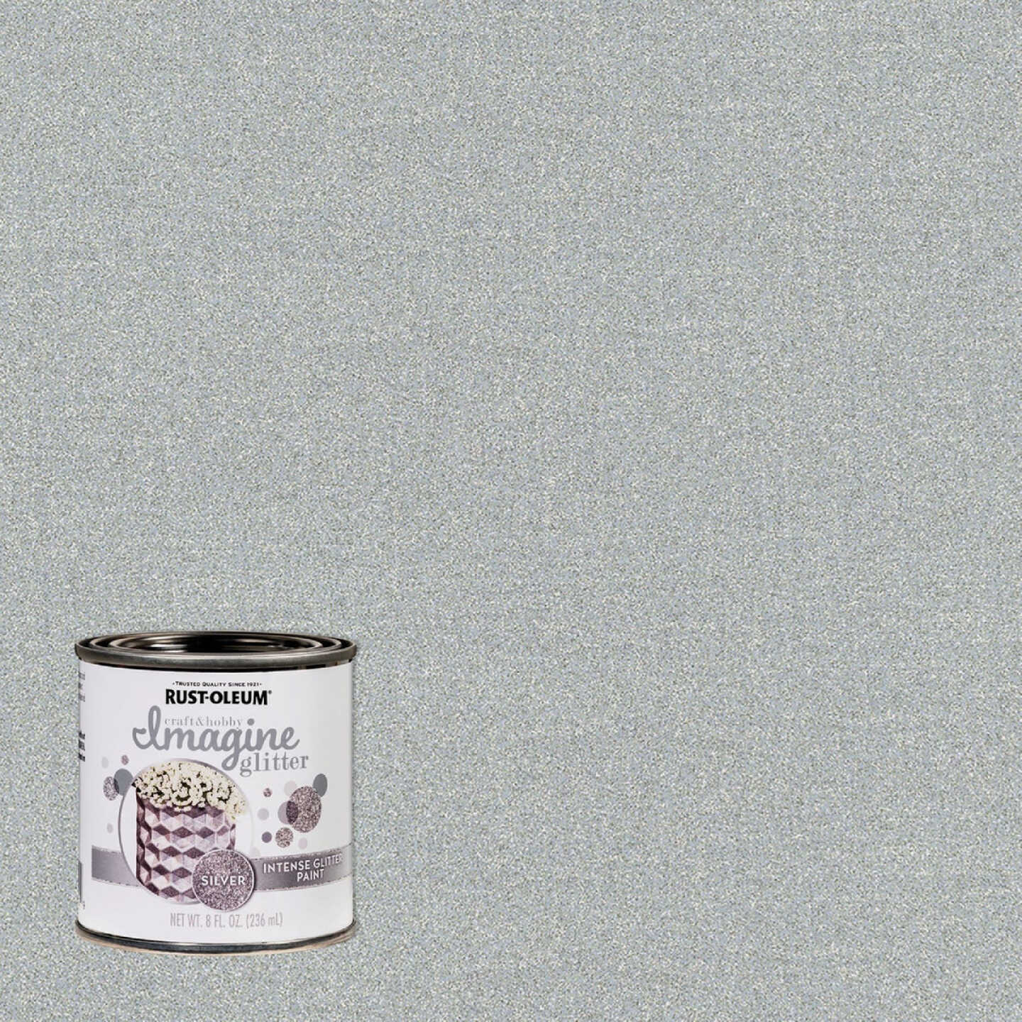 Rust-Oleum Imagine Craft & Hobby 8 Oz. Intense Silver Glitter Paint Image 1