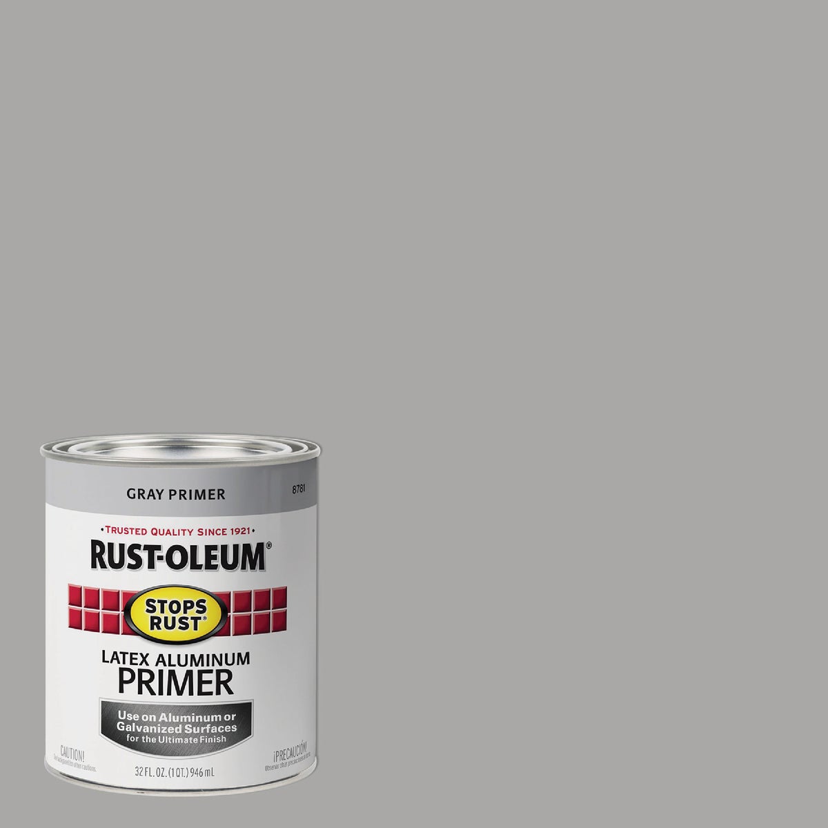 Rust-Oleum Stops Rust Latex Aluminum Primer, Gray, 1 Qt. Image 1