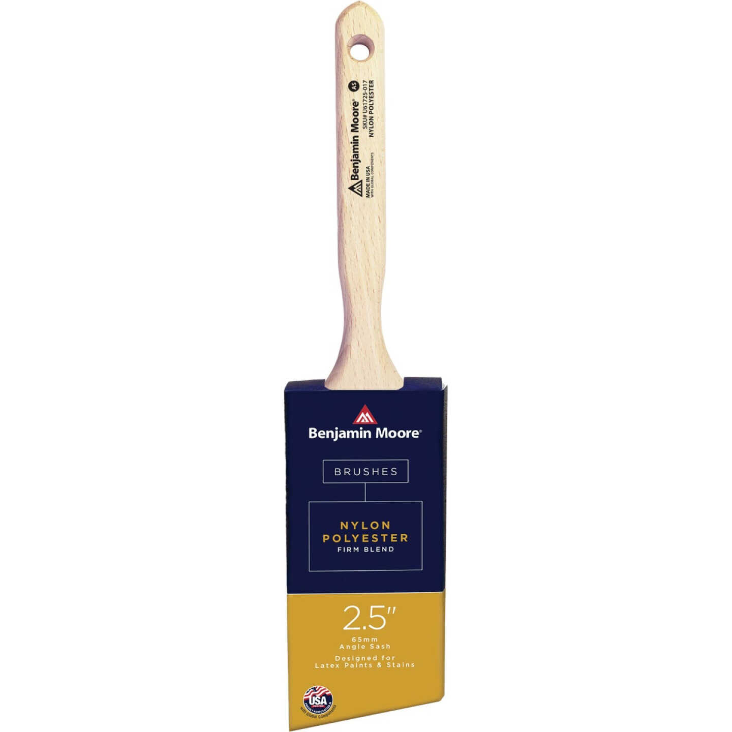 Benjamin Moore 2.5 In. Firm Nylon/Poly Angle Sash Brush Image 2