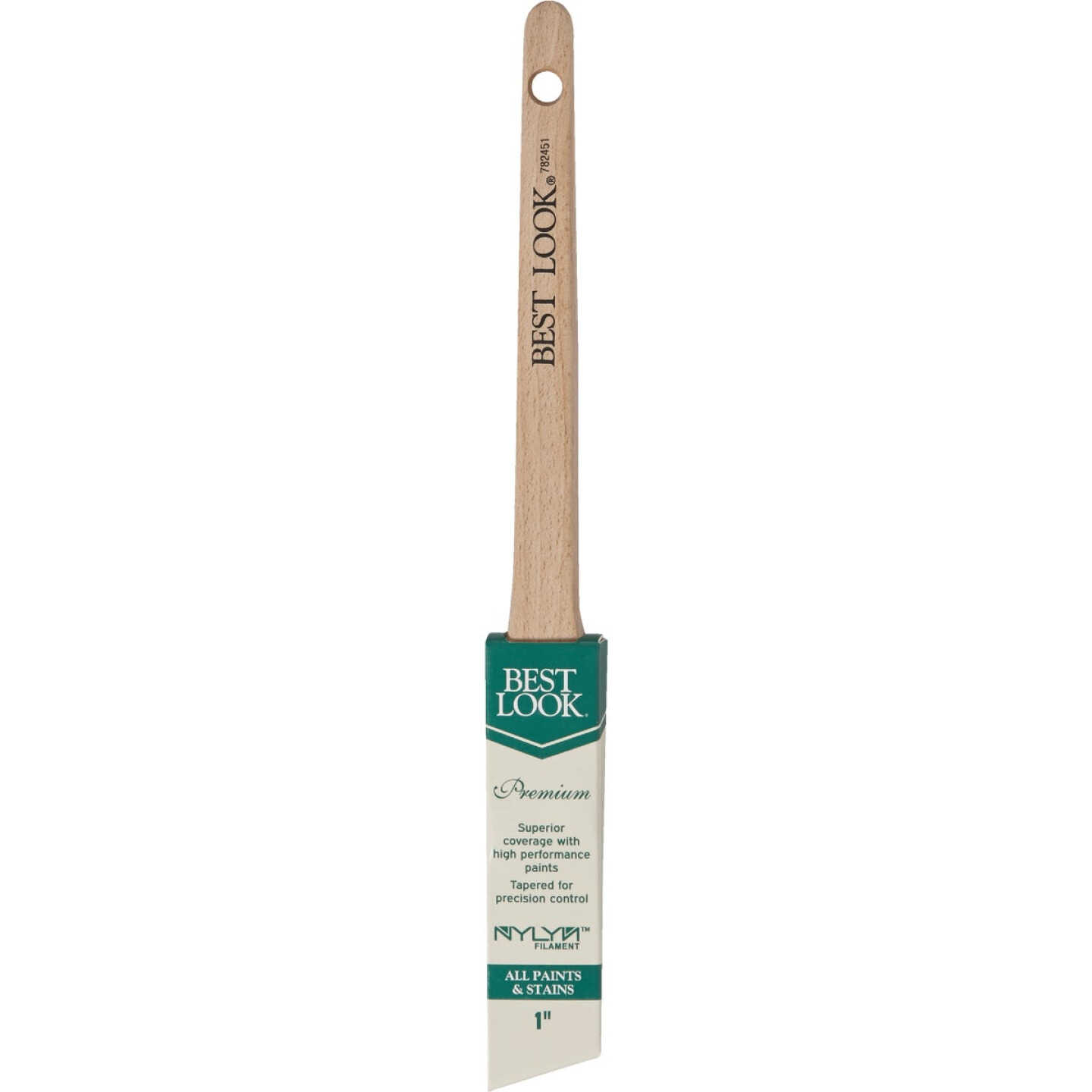Best Look Premium 1 In. Thin Angle Nylyn Paint Brush Image 2