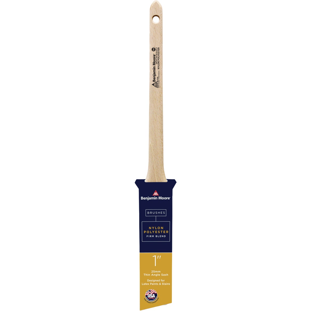 Benjamin Moore 1 In. Firm Nylon/Poly Thin Angle Sash Brush Image 2