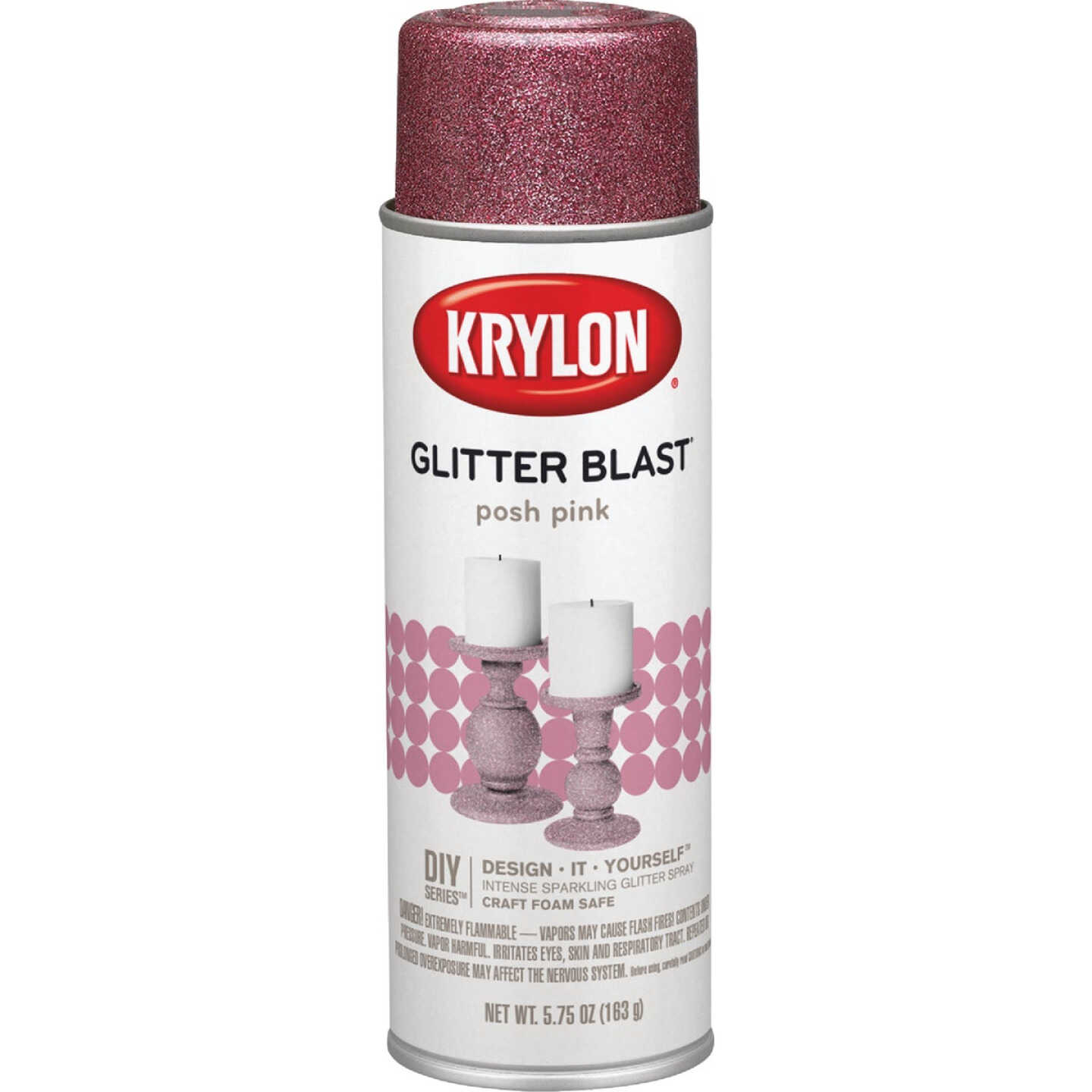 Krylon Glitter Blast 5.75 Oz. Posh Pink Spray Paint Image 1