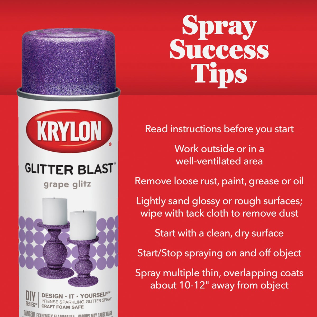 Krylon Glitter Blast 5.75 Oz. Posh Pink Spray Paint Image 2