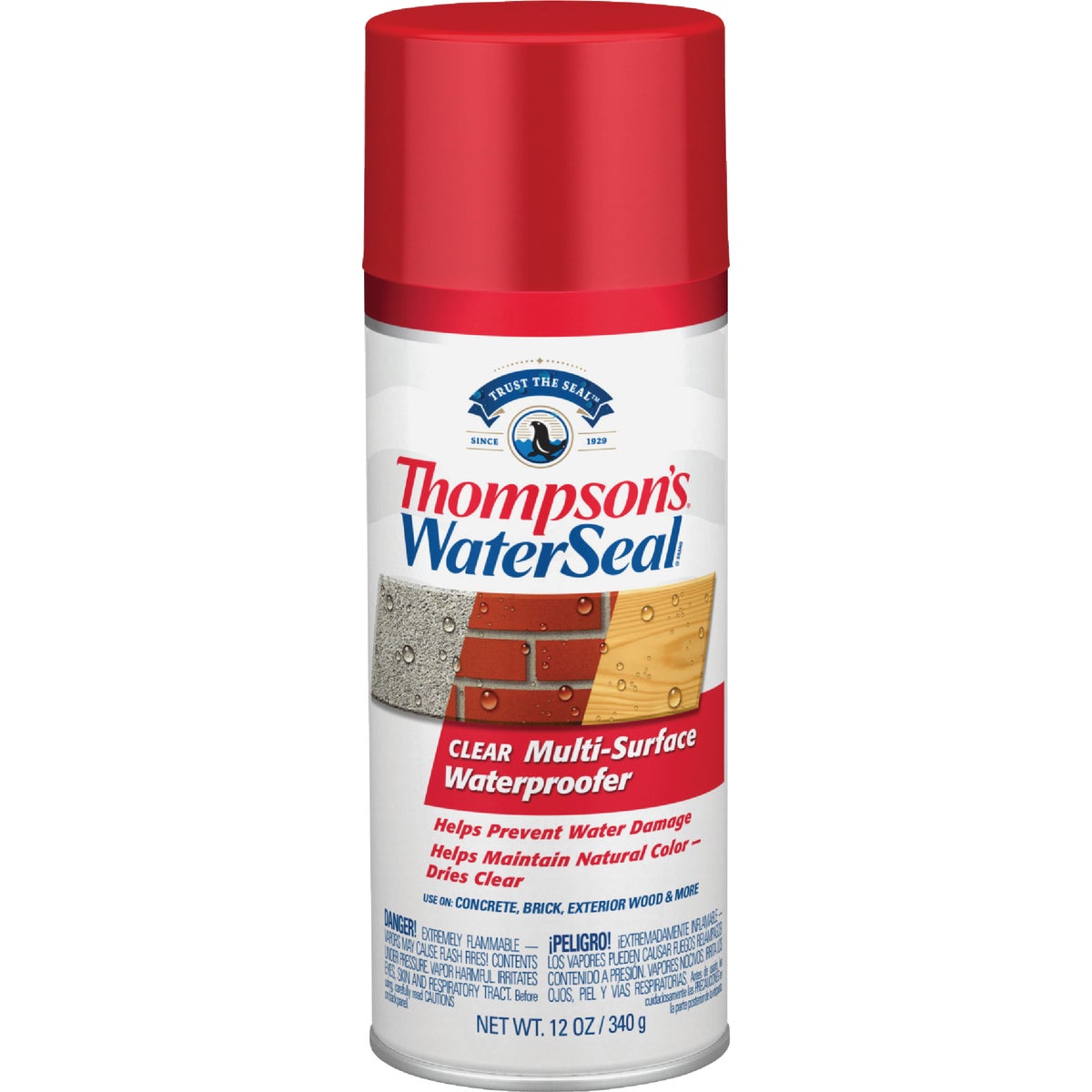 Thompson's WaterSeal Clear Water-Based MultiSurface Waterproofer Sealer, 12 Oz.  Image 2