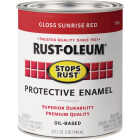 Rust-Oleum Stops Rust Oil Based Gloss Protective Rust Control Enamel, Sunrise Red, 1 Qt. Image 7