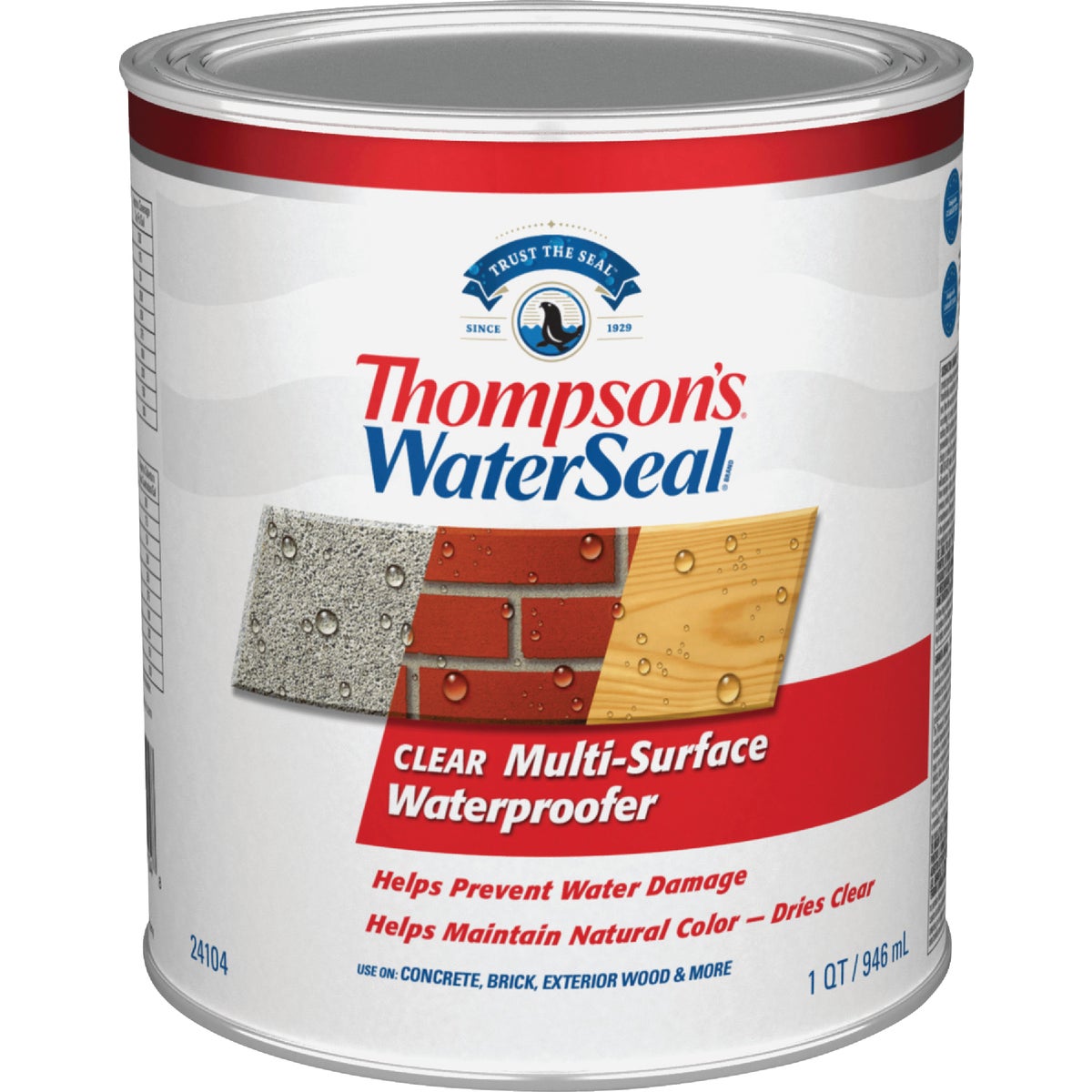 Thompsons WaterSeal Clear VOC MultiSurface Waterproofing Sealer, 1 Qt. Image 4