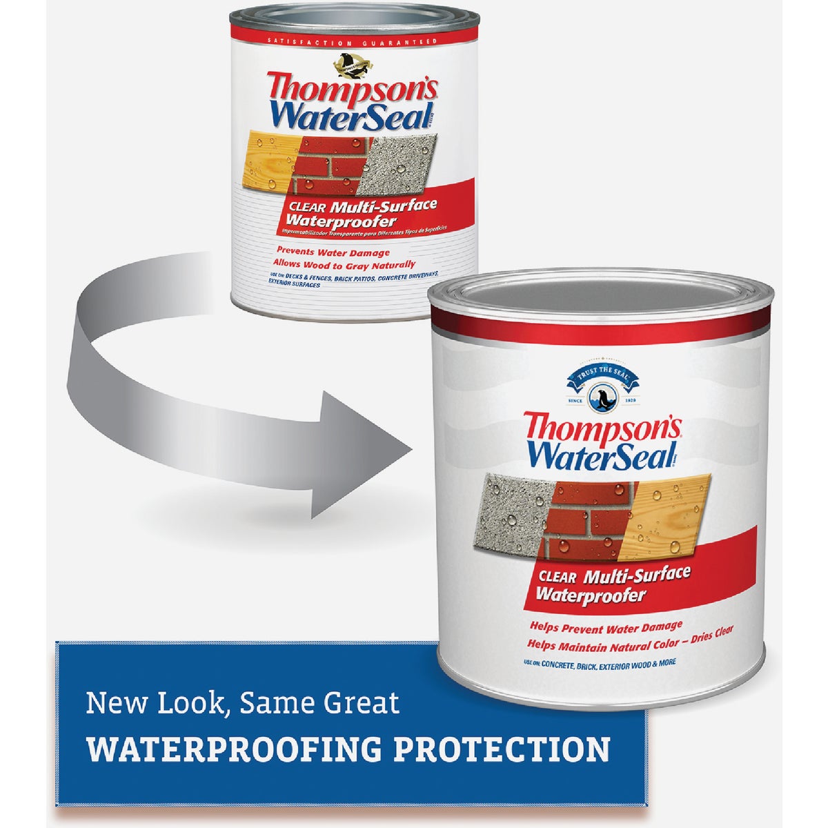 Thompsons WaterSeal Clear VOC MultiSurface Waterproofing Sealer, 1 Qt. Image 2