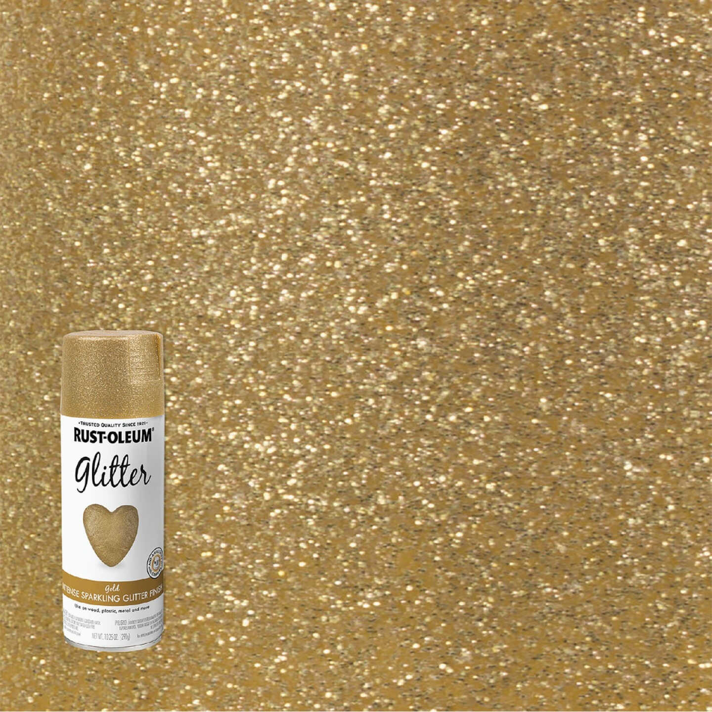 Rust-Oleum 10.25 Oz. Gold Glitter Sealer Spray Paint Image 1