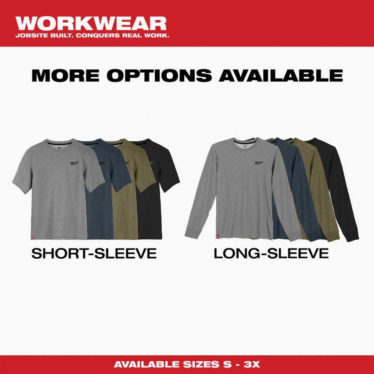 Milwaukee XL Black Short Sleeve Unisex Hybrid Work Shirt Image 3