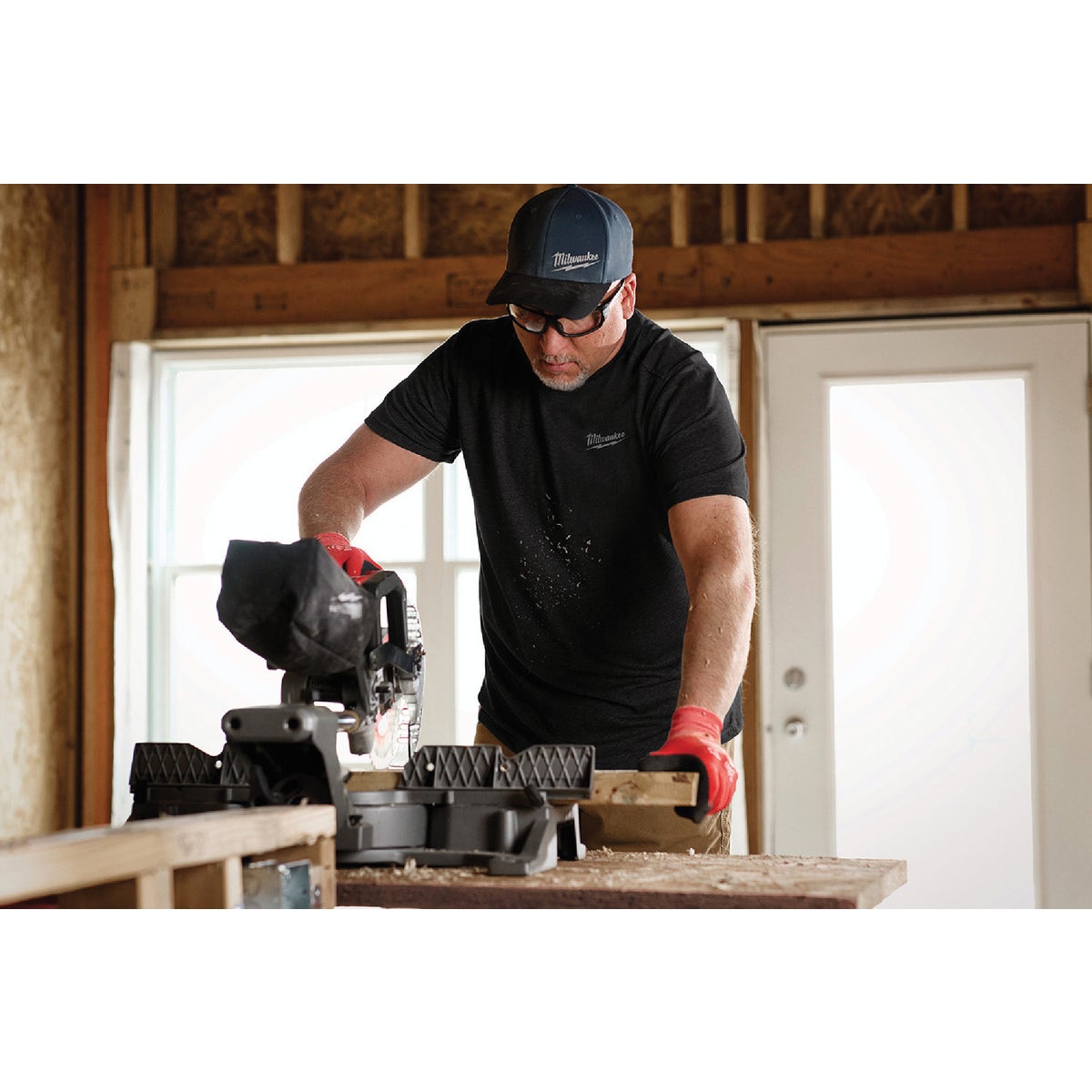 Milwaukee XL Black Short Sleeve Unisex Hybrid Work Shirt Image 5