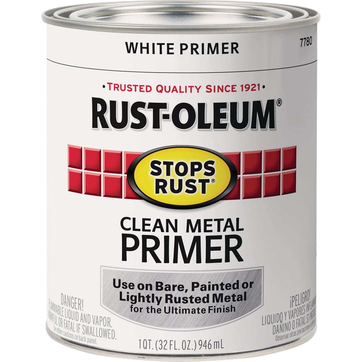Rust-Oleum Stops Rust Clean Metal Primer, White, 1 Qt. Image 6