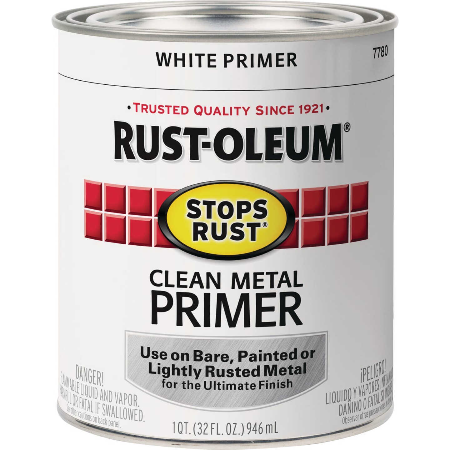 Rust-Oleum Stops Rust Clean Metal Primer, White, 1 Qt. Image 6