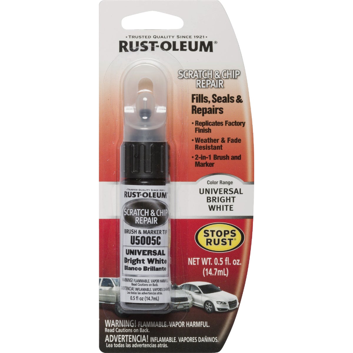 Rust-Oleum Automotive 0.5 Oz. Universal Bright White Scratch & Chip Repair Marker