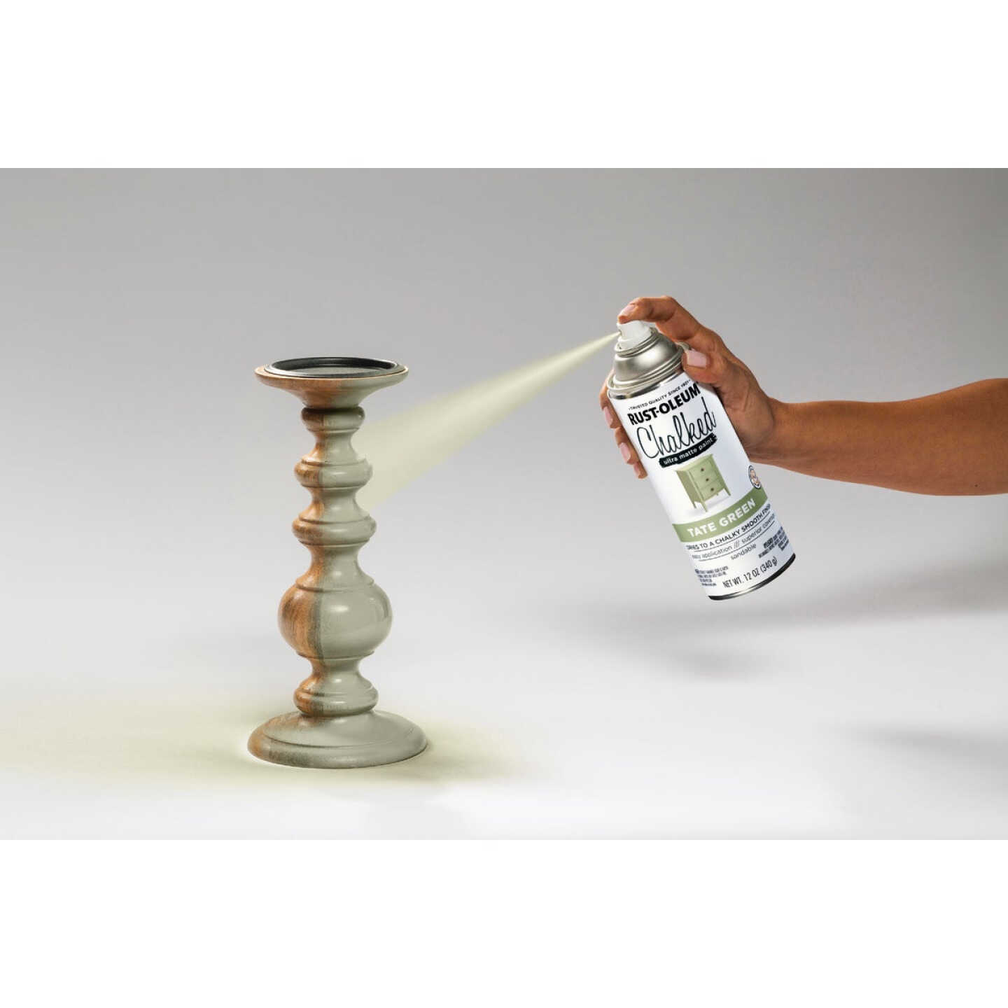 Rust-Oleum Chalked 12 Oz. Ultra Matte Spray Paint, Tate Green Image 5