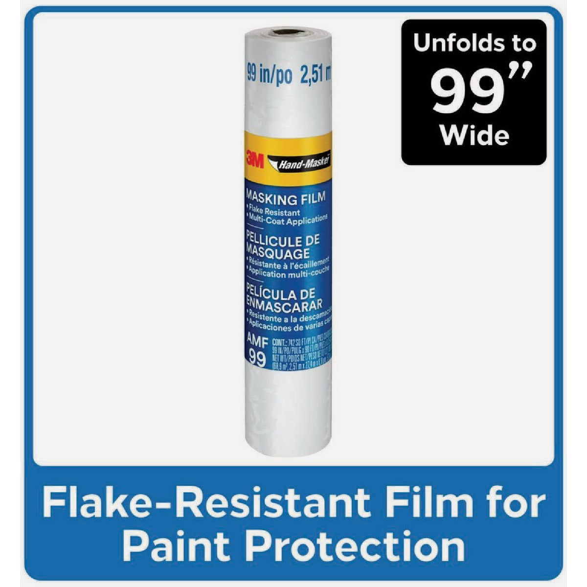 3M Hand-Masker 99 In. x 90 Ft. x 0.35 Mil. Advanced Masking Film Image 2