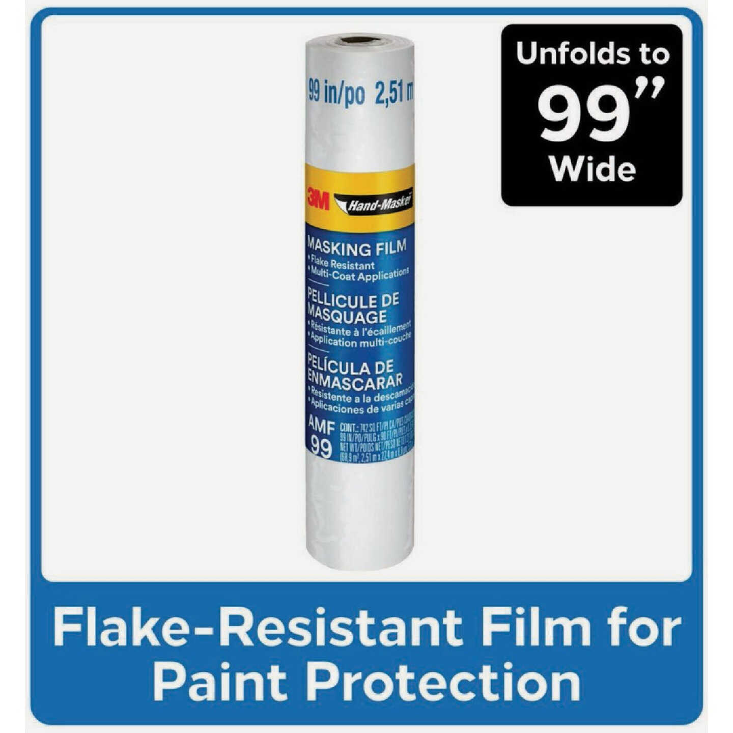 3M Hand-Masker 99 In. x 90 Ft. x 0.35 Mil. Advanced Masking Film Image 2