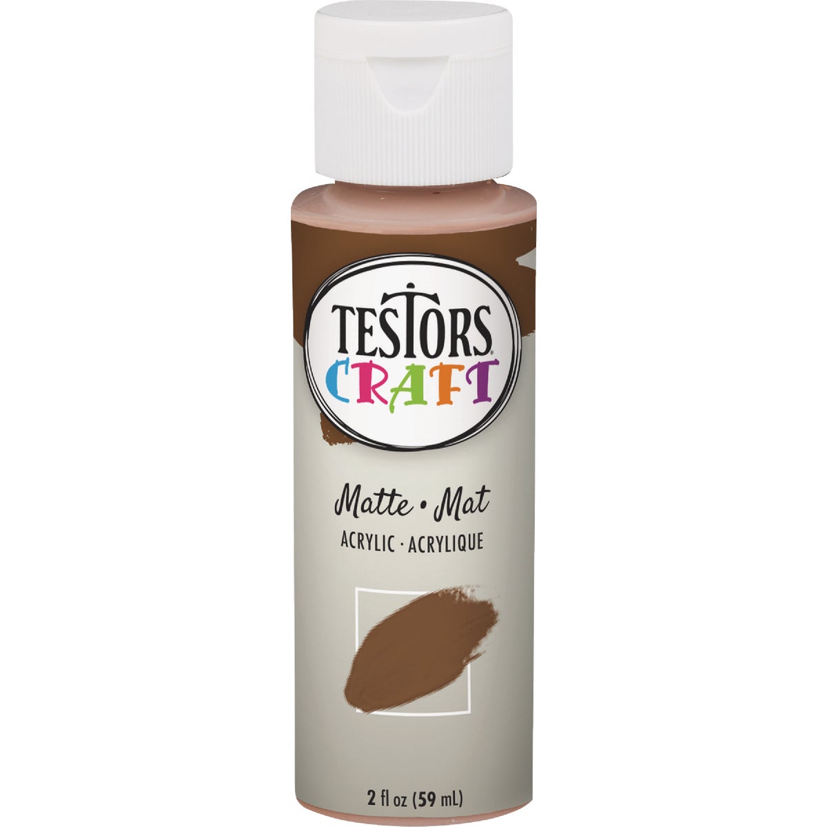 Testors Craft 2 Oz. Matte Brownie Acrylic Paint Image 2